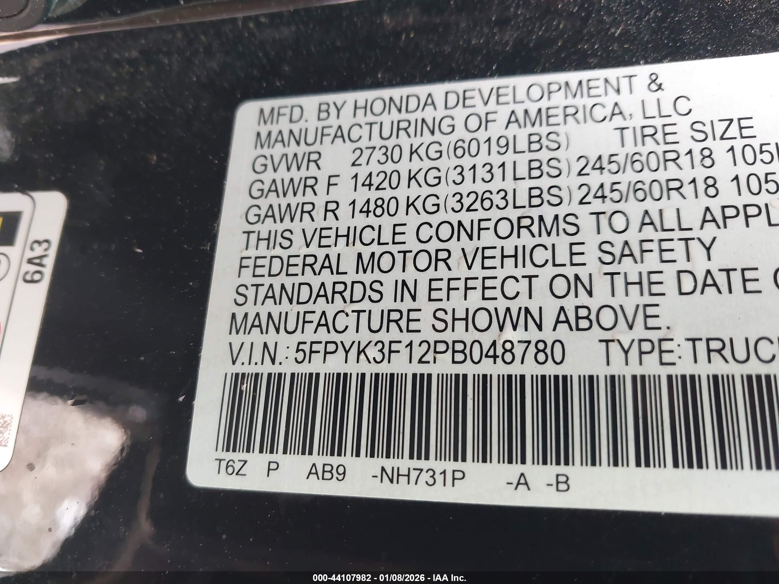 HONDA RIDGELINE image 9