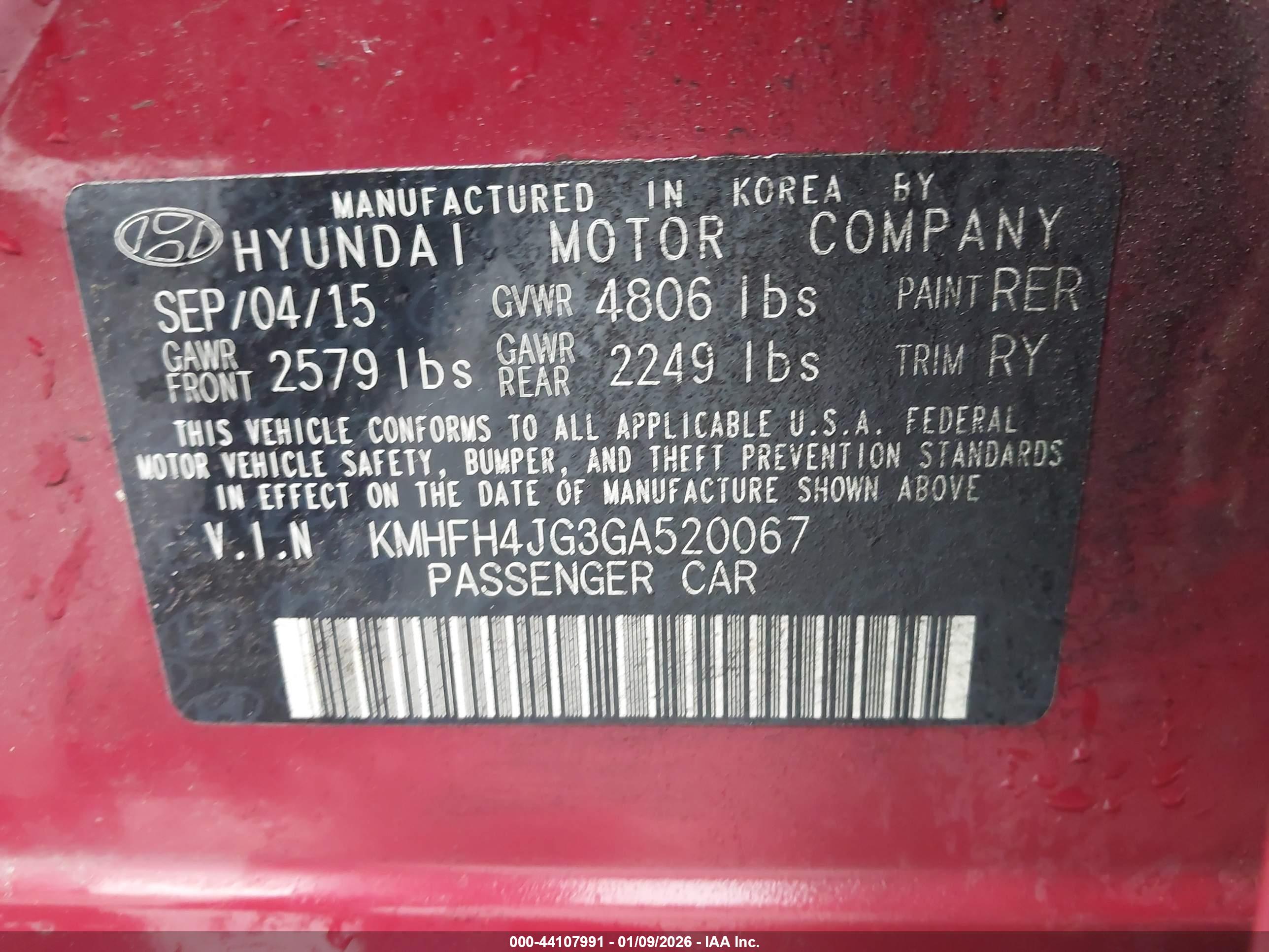 HYUNDAI AZERA image 9