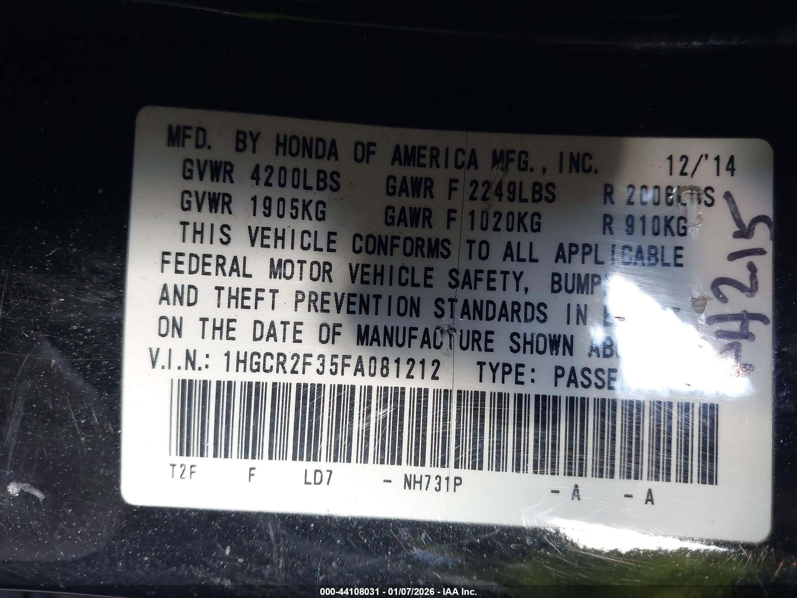 HONDA ACCORD image 9