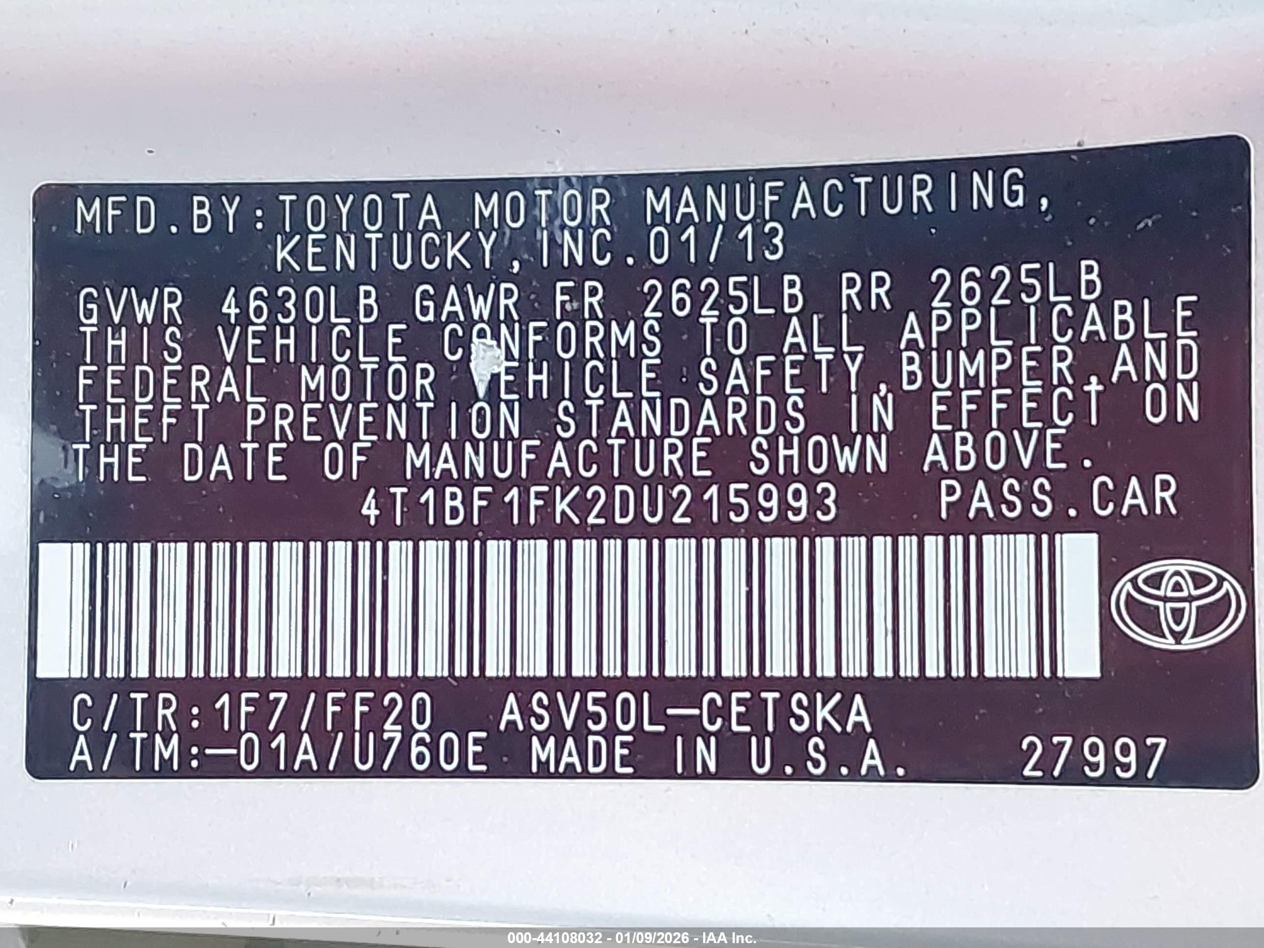 TOYOTA CAMRY image 9