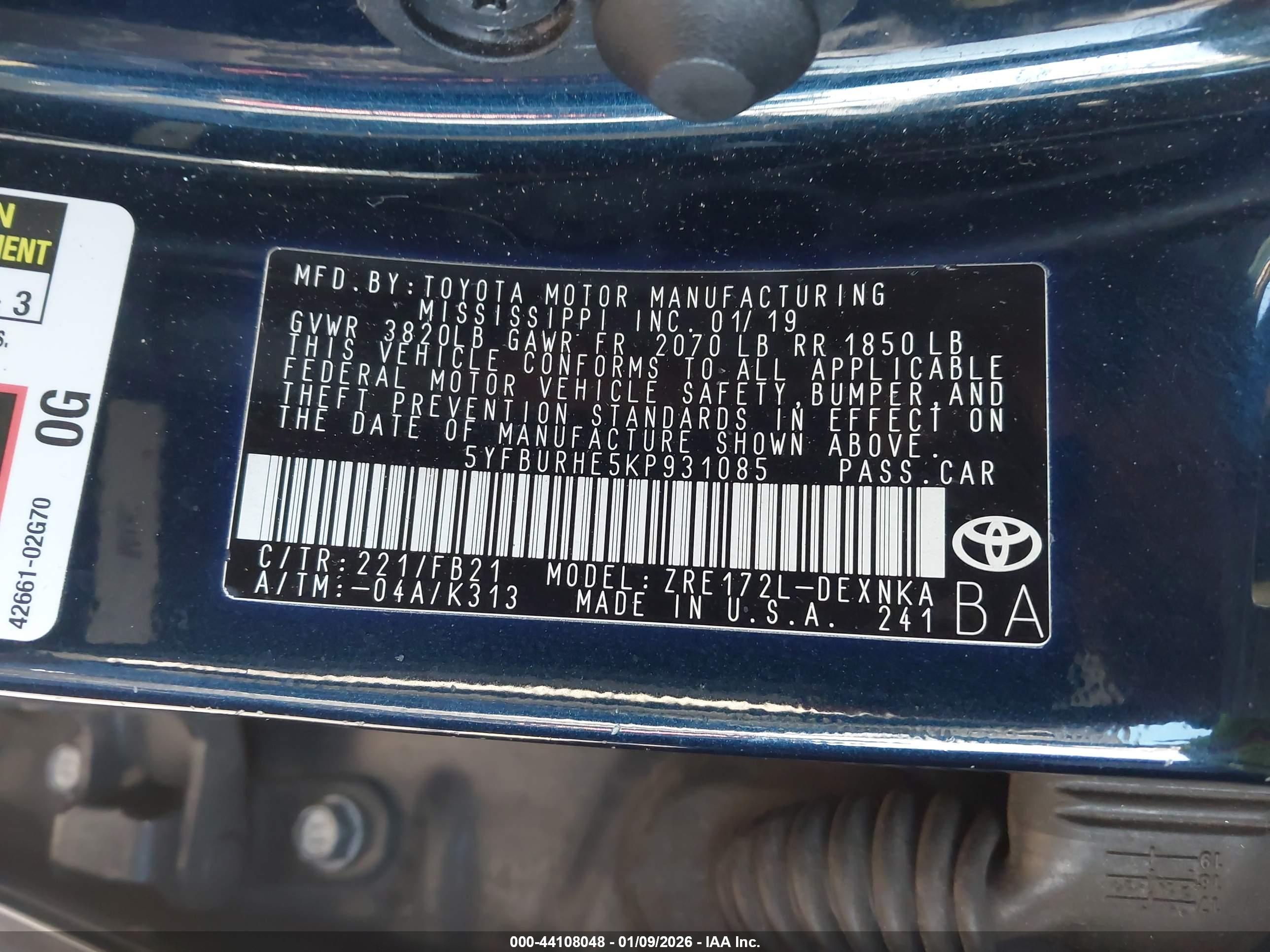 TOYOTA COROLLA image 9