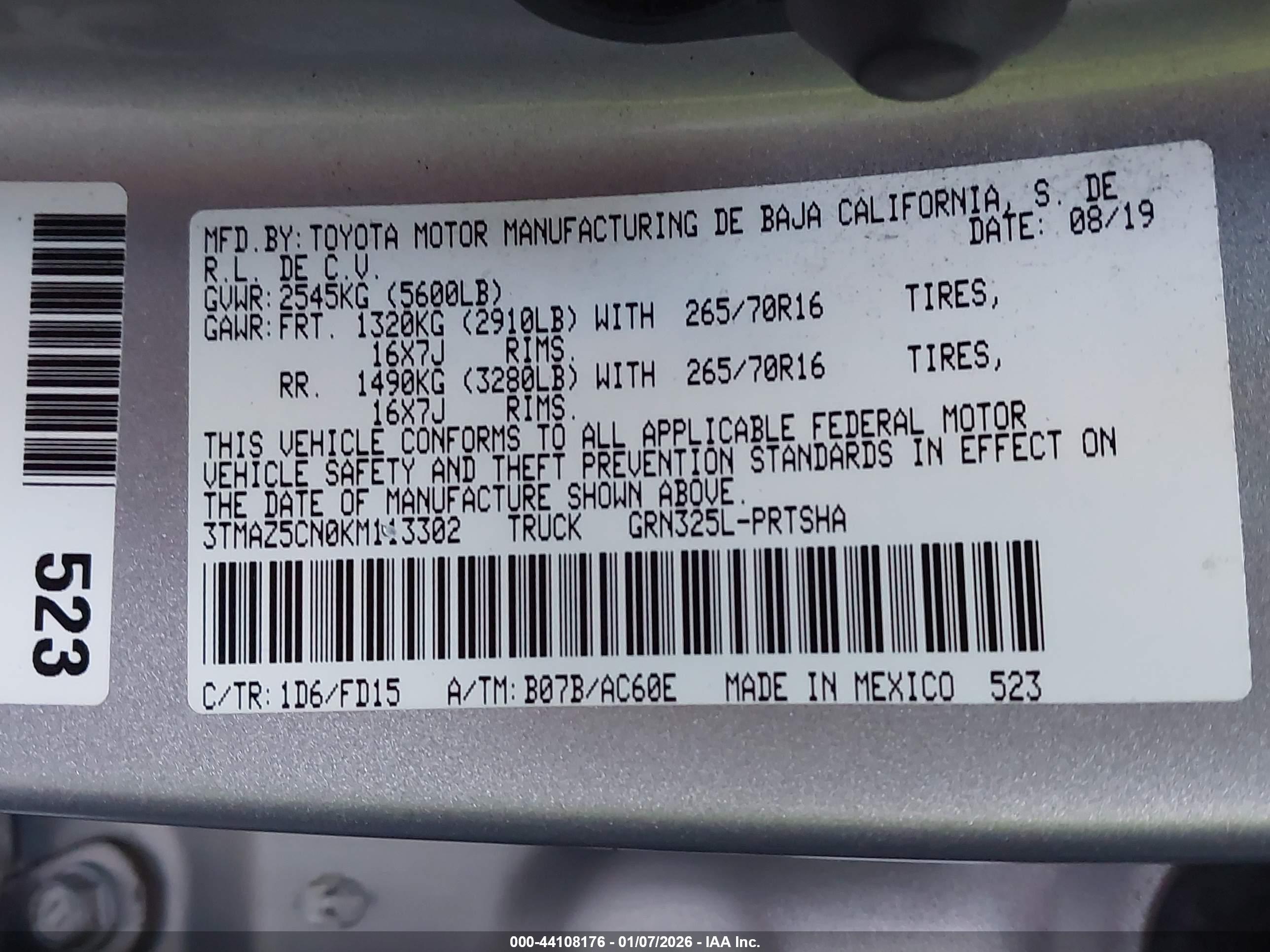 TOYOTA TACOMA image 9