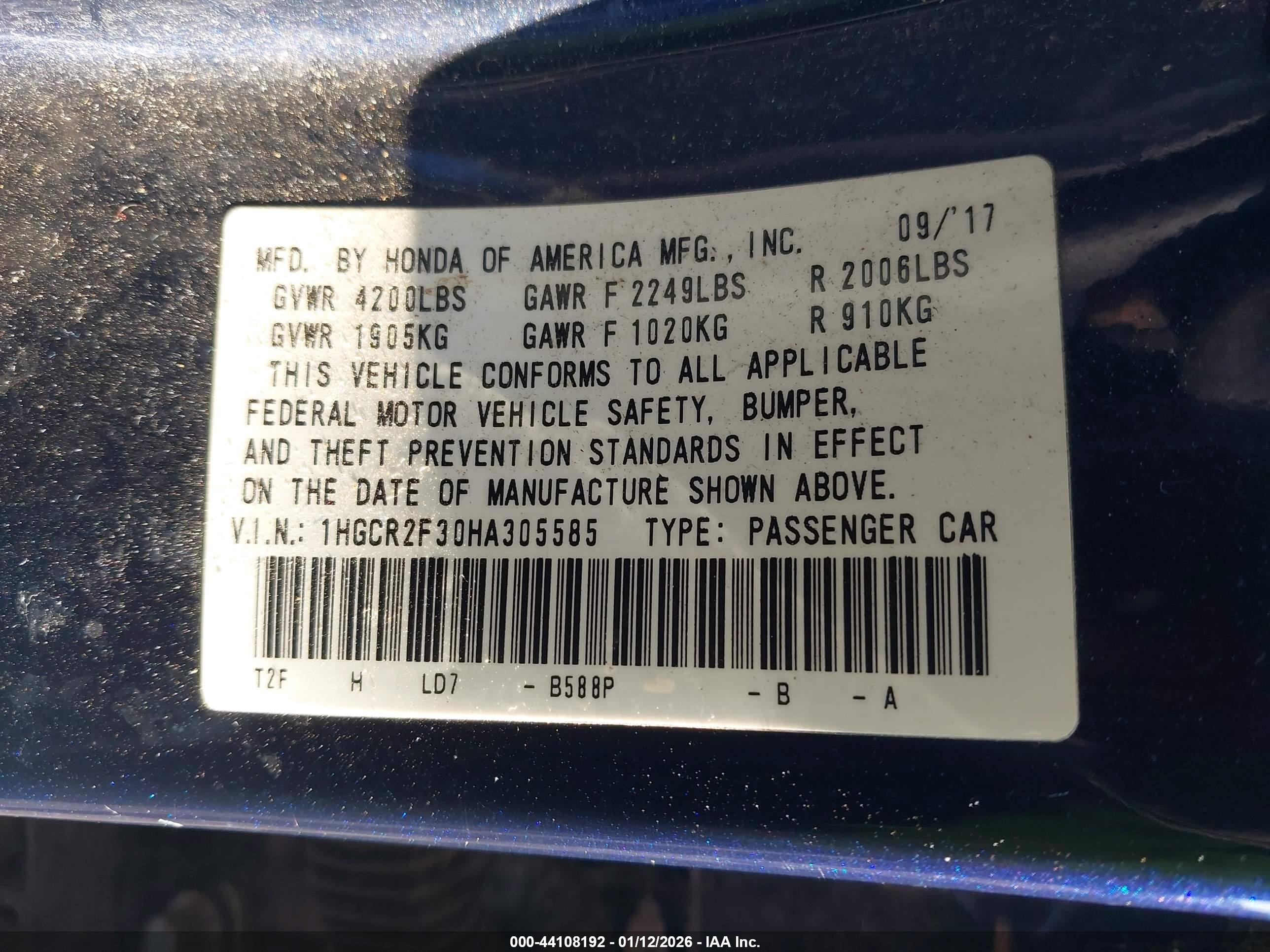 HONDA ACCORD image 9