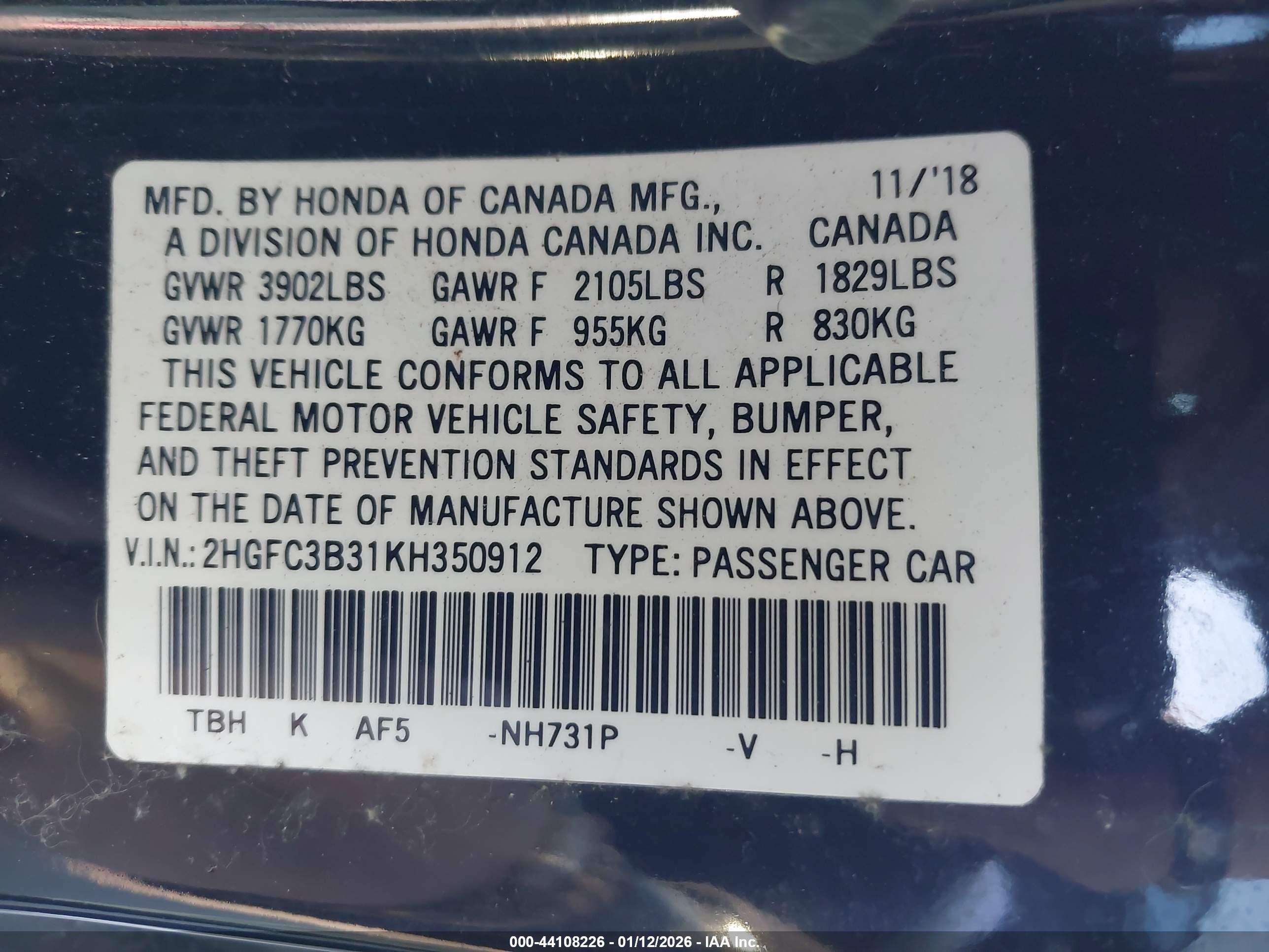 HONDA CIVIC image 9