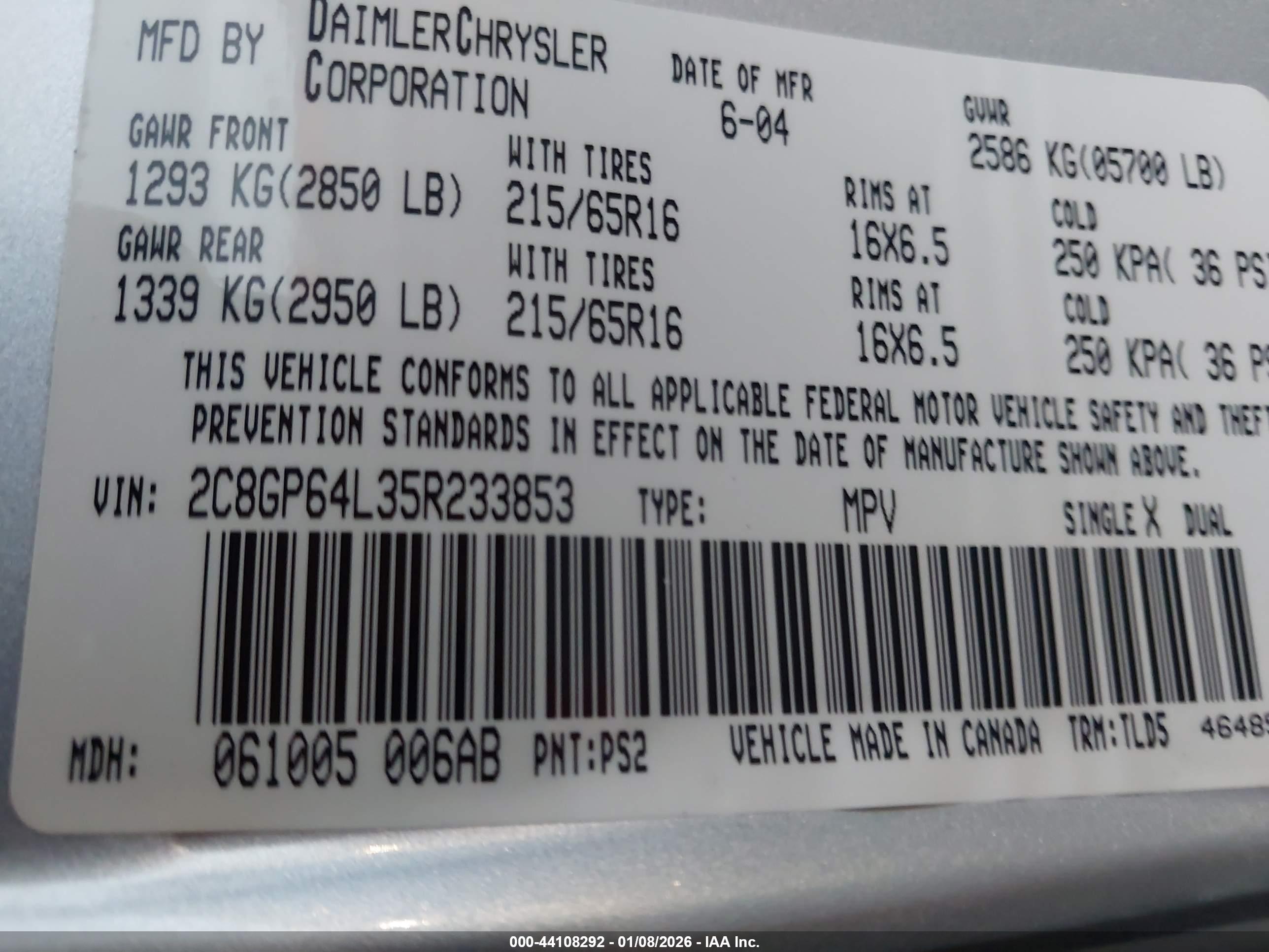 CHRYSLER TOWN image 9
