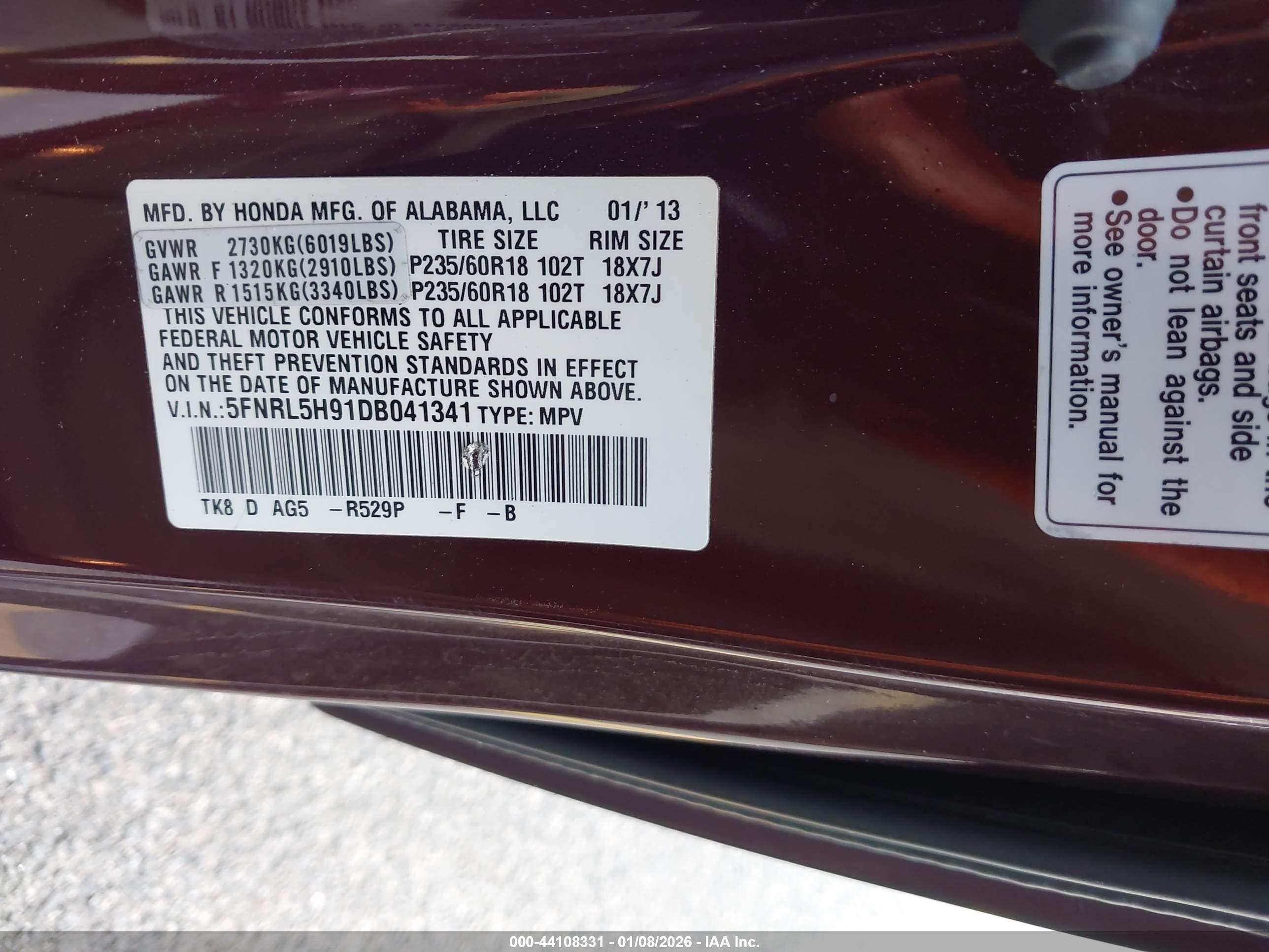 HONDA ODYSSEY image 9