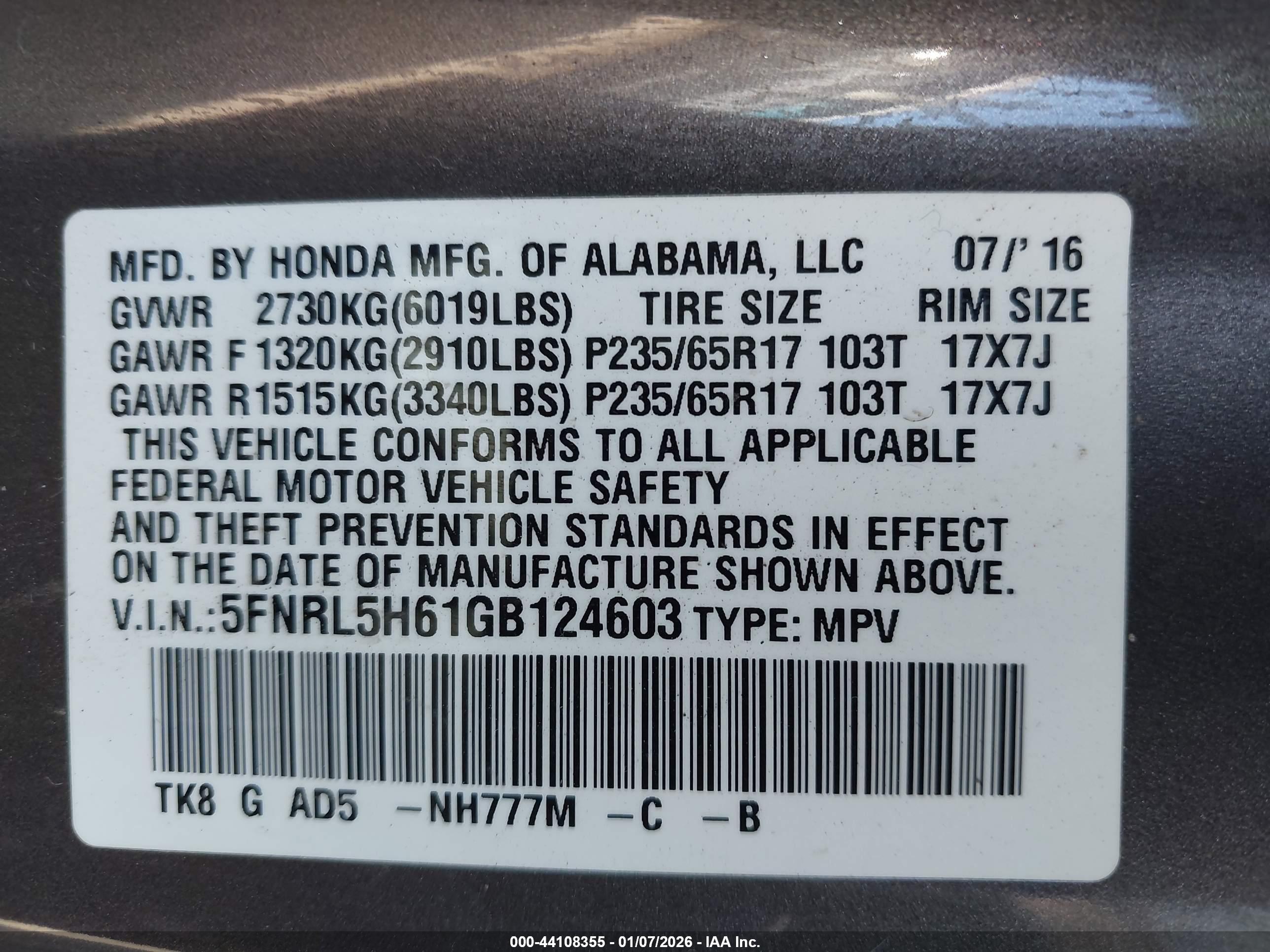 HONDA ODYSSEY image 9