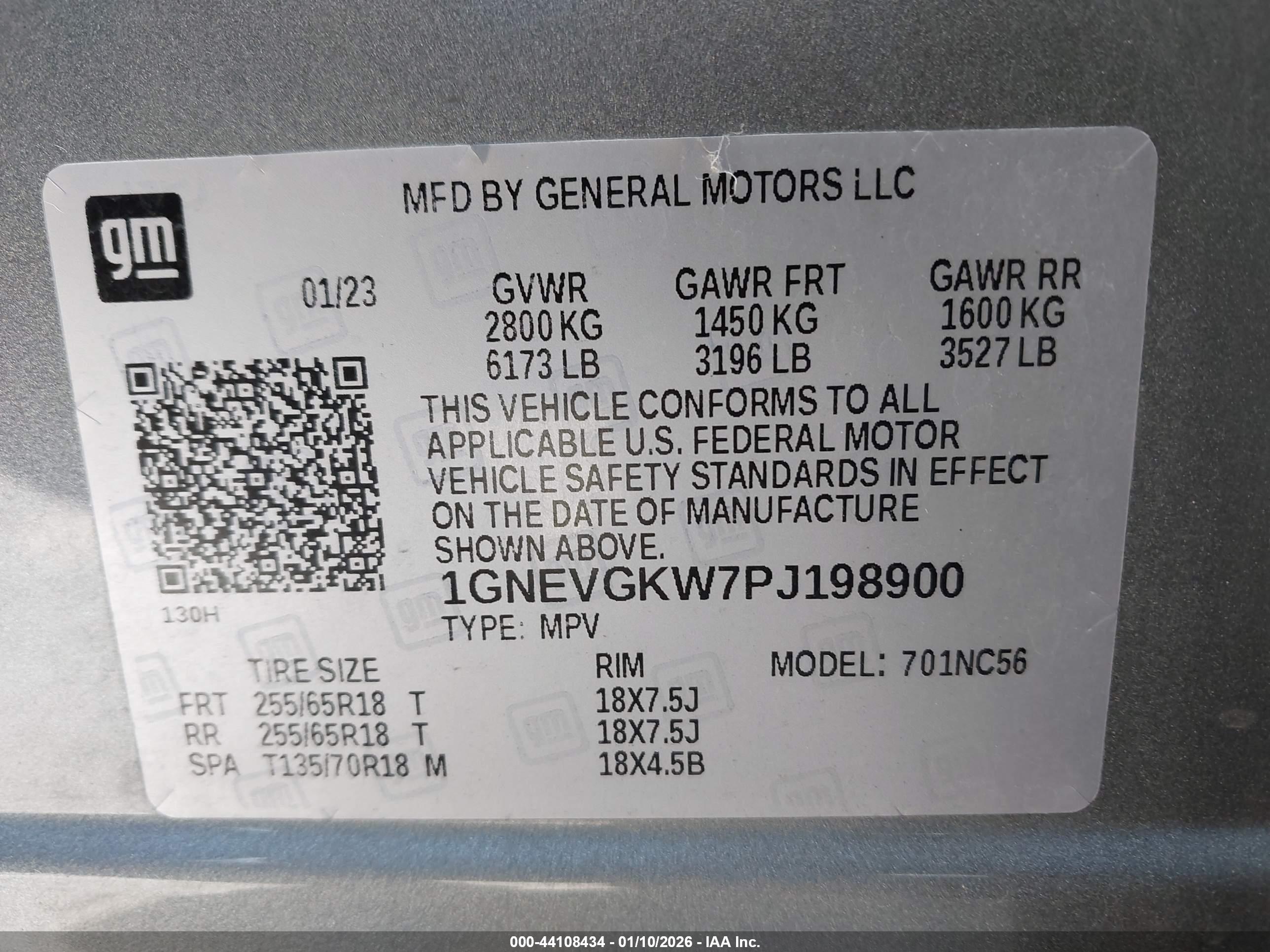 CHEVROLET TRAVERSE image 9
