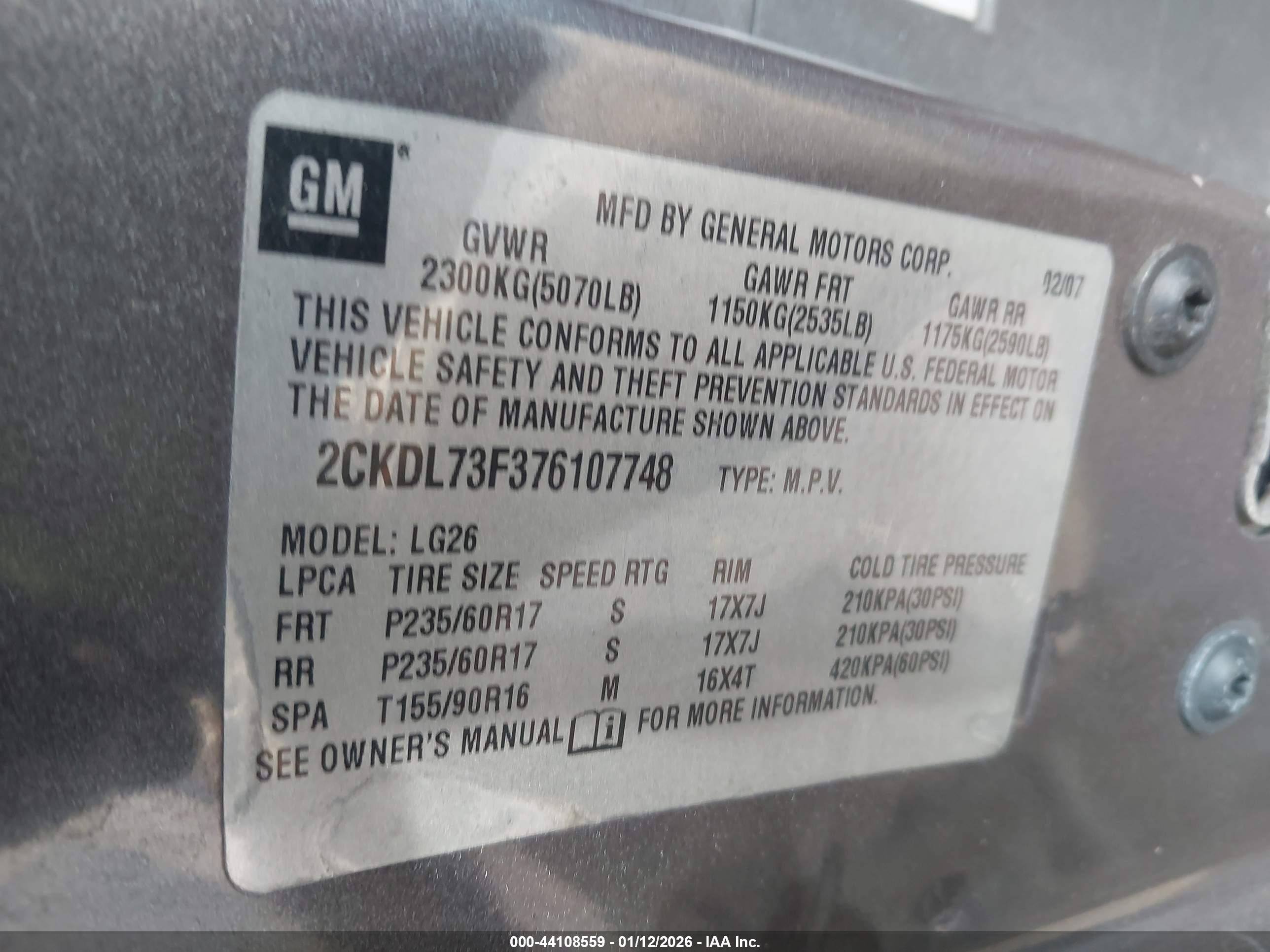 PONTIAC TORRENT image 9