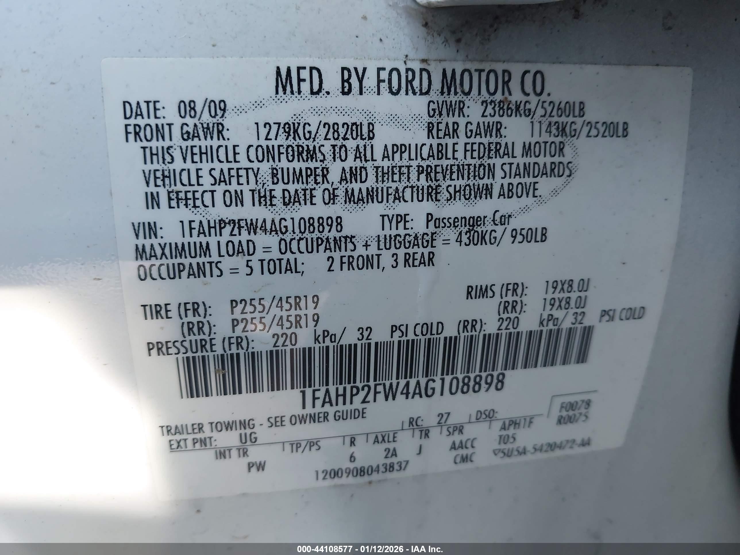 FORD TAURUS image 9
