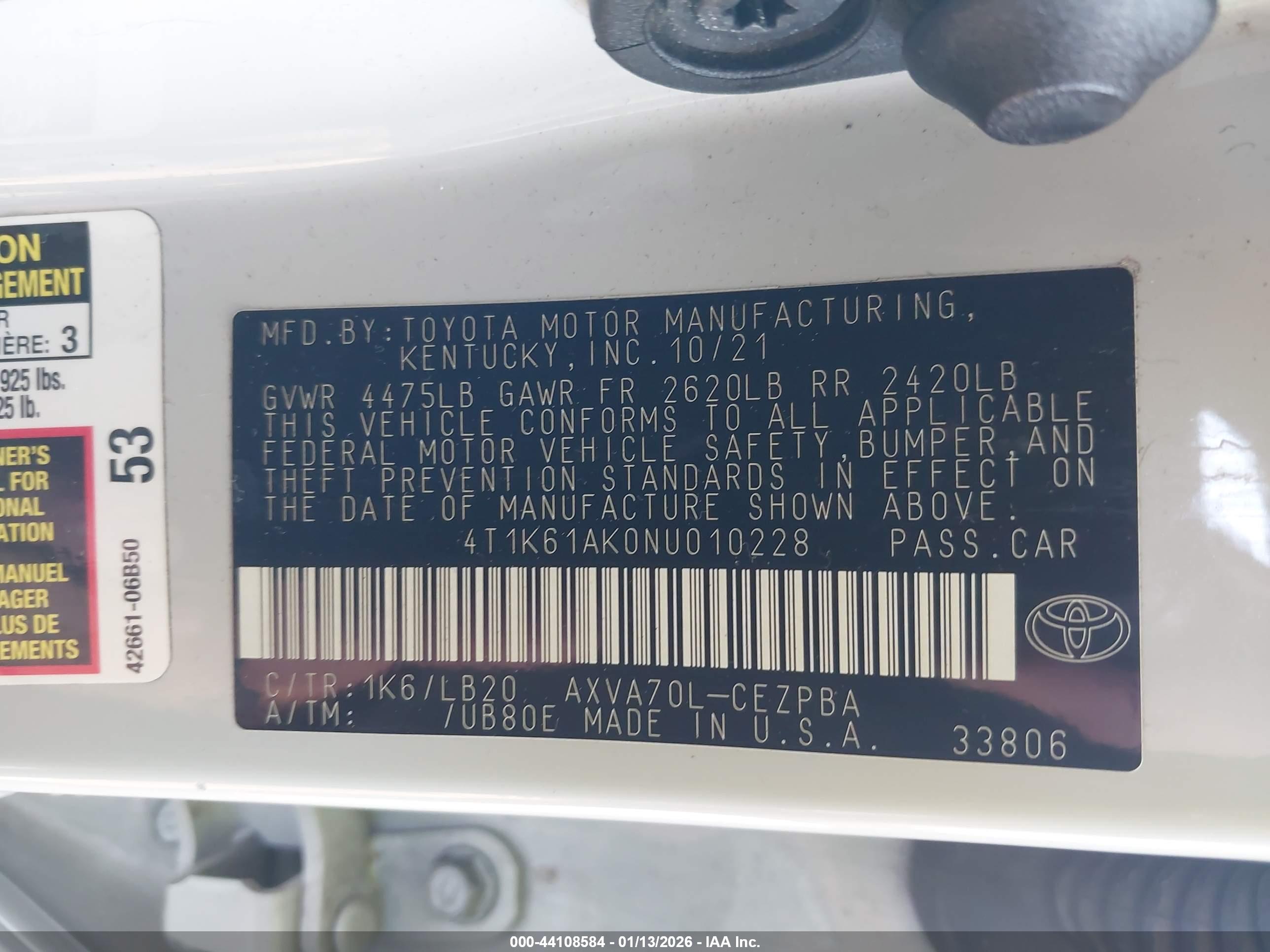 TOYOTA CAMRY image 9