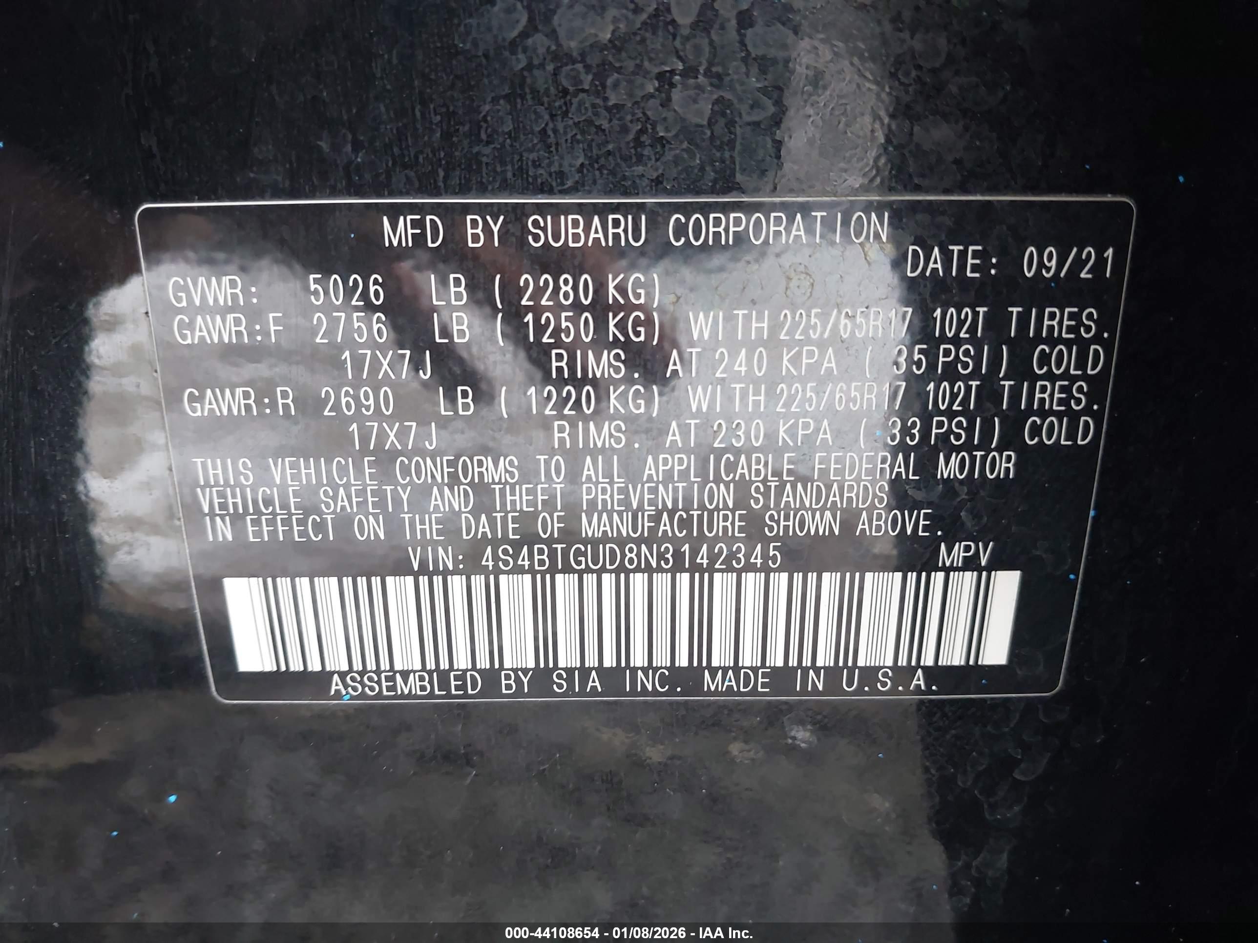 SUBARU OUTBACK image 9