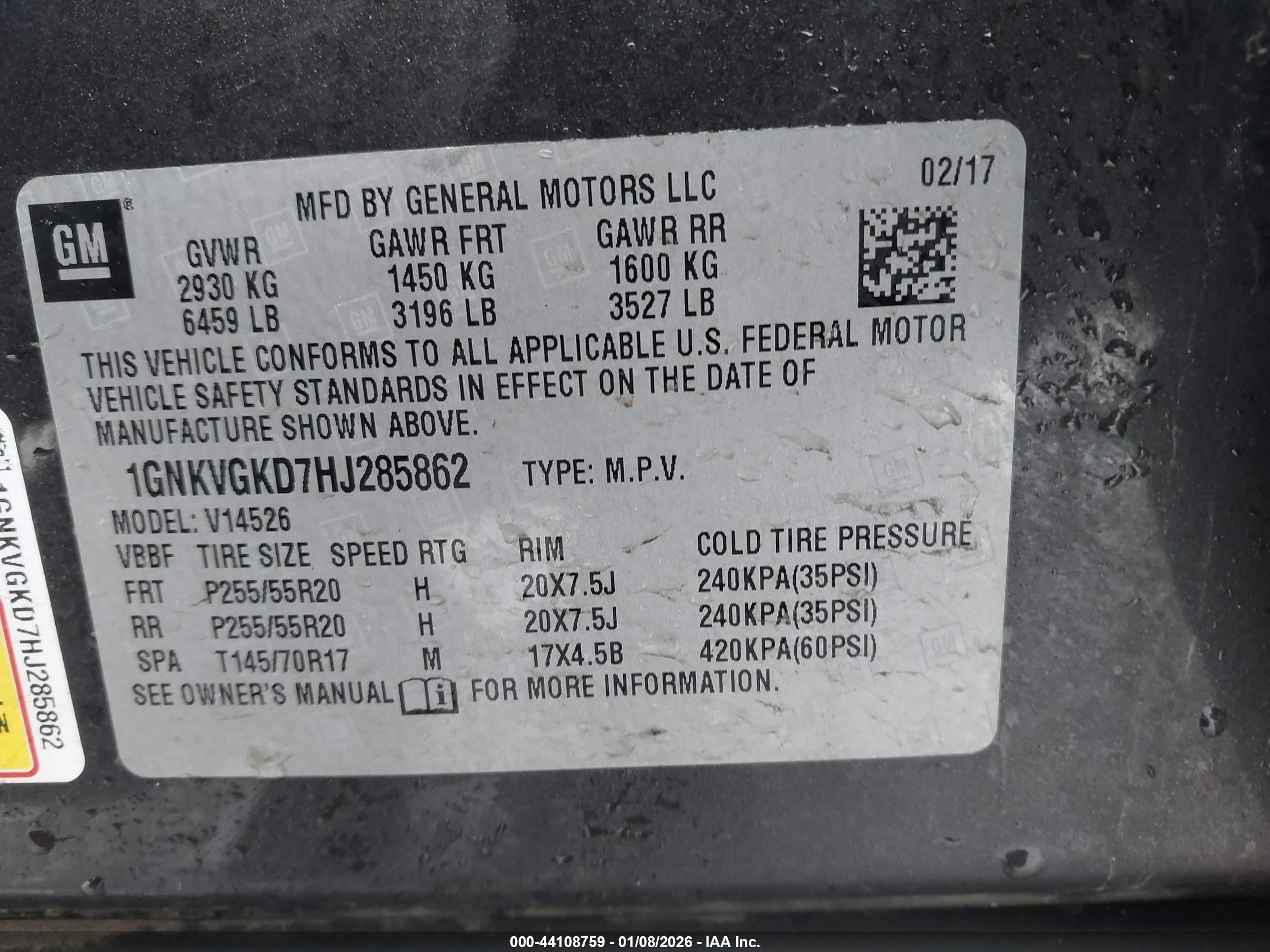 CHEVROLET TRAVERSE image 9