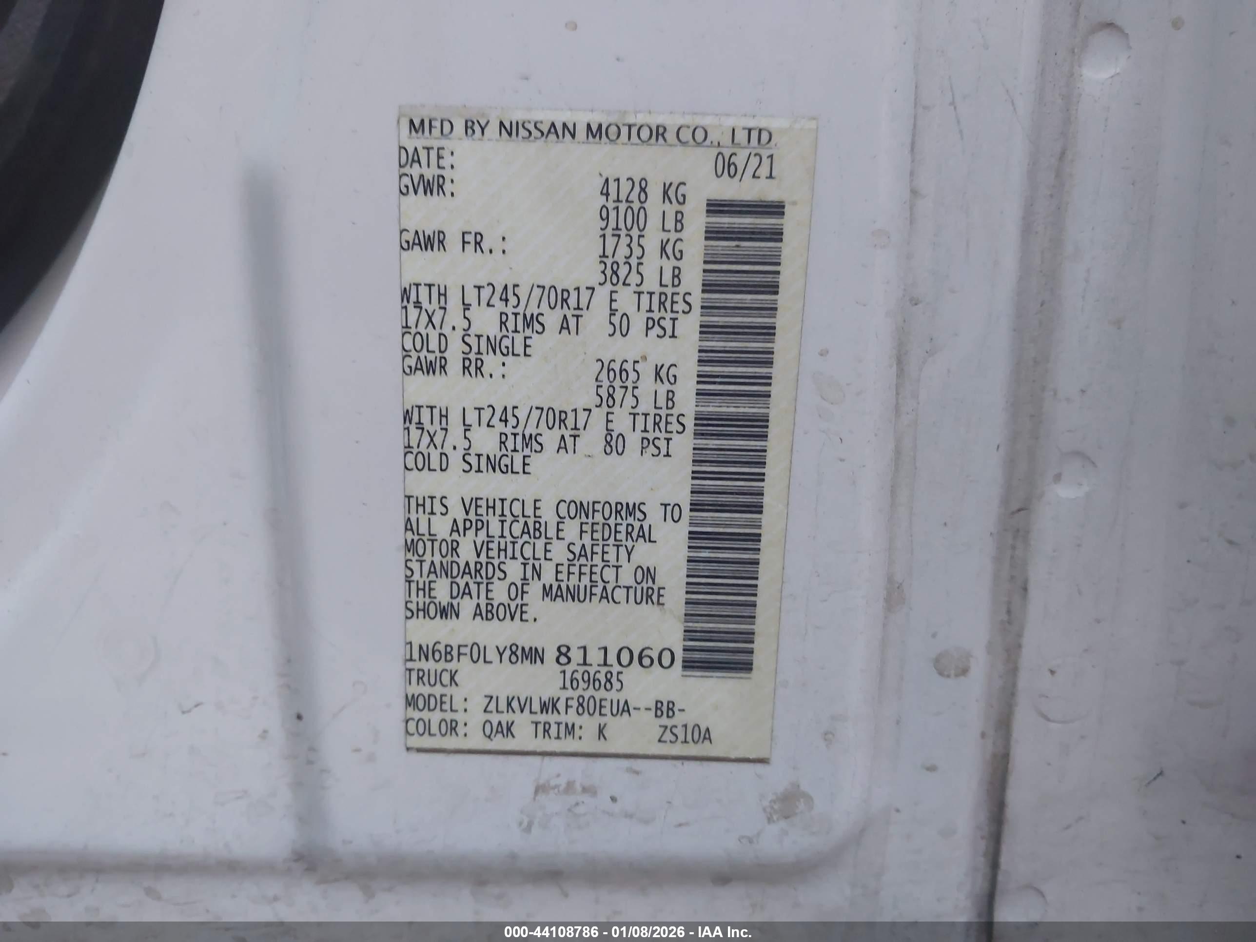 NISSAN NV image 9