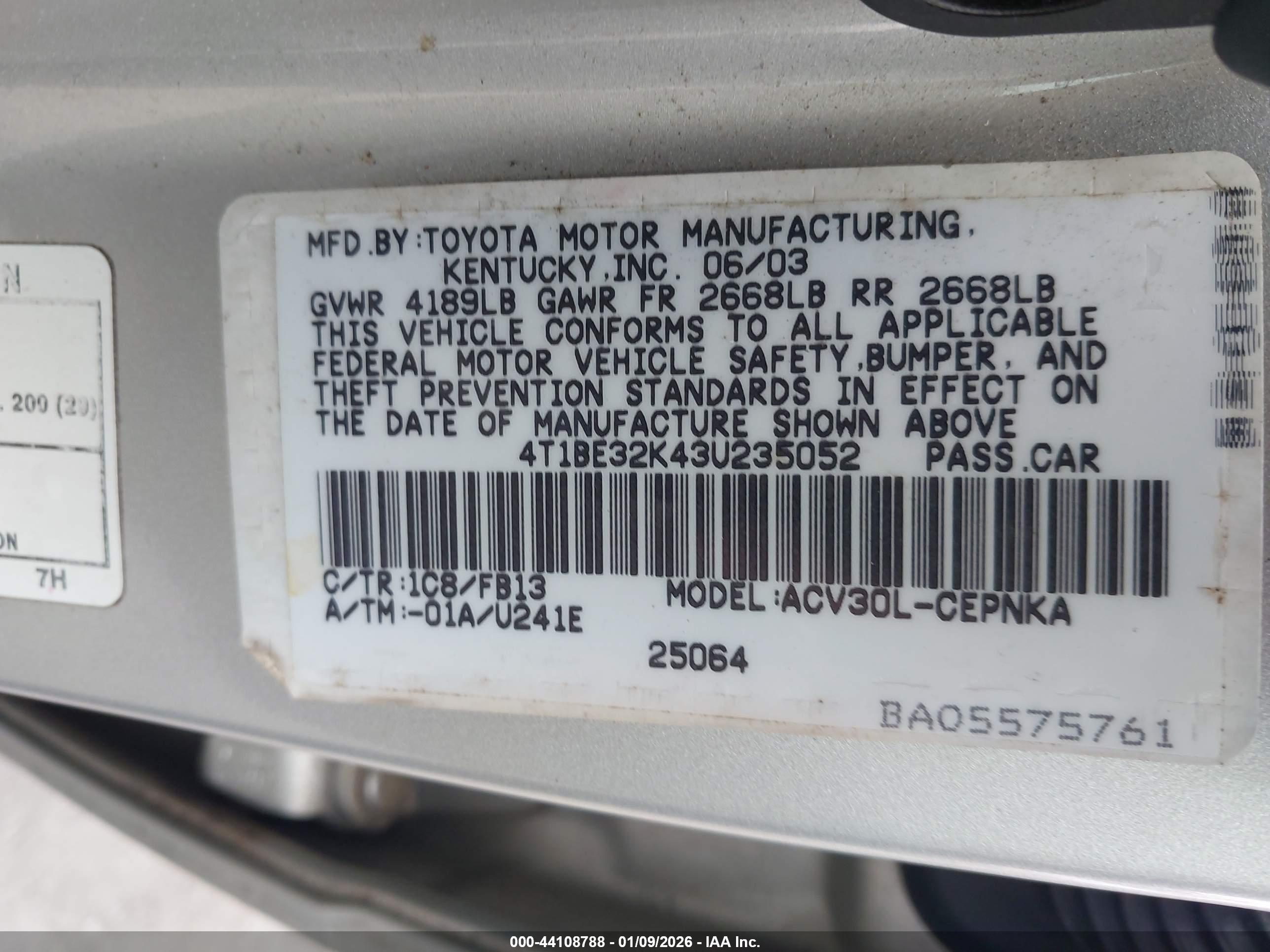 TOYOTA CAMRY image 9