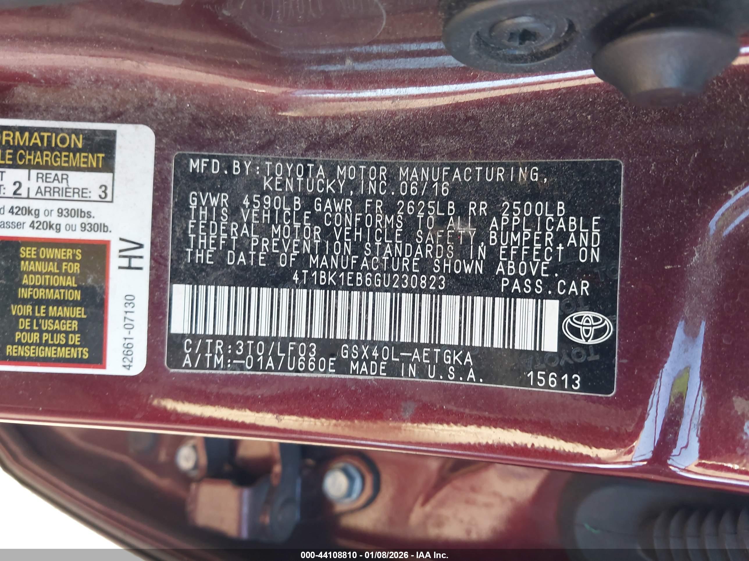 TOYOTA AVALON image 9