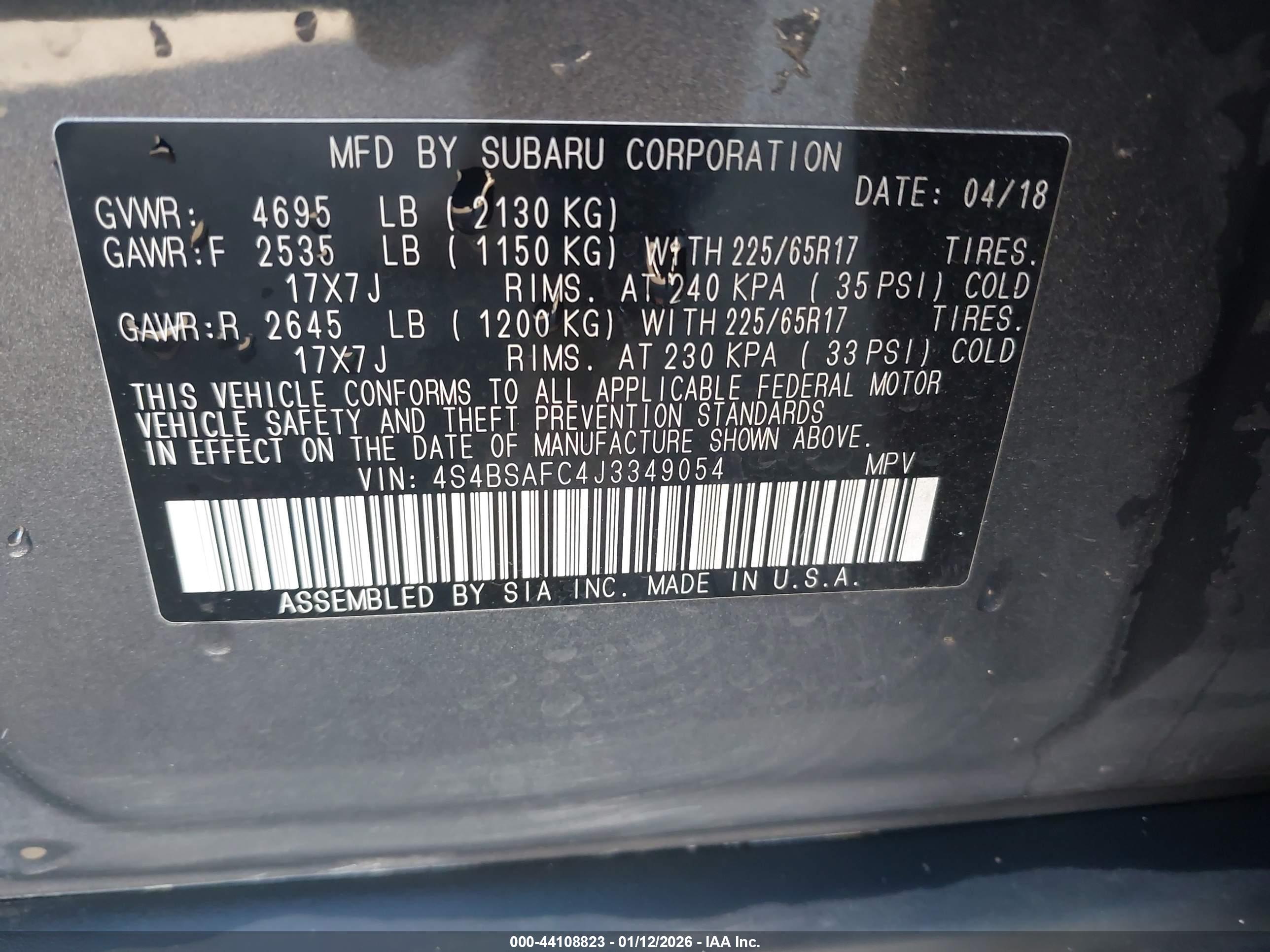 SUBARU OUTBACK image 9