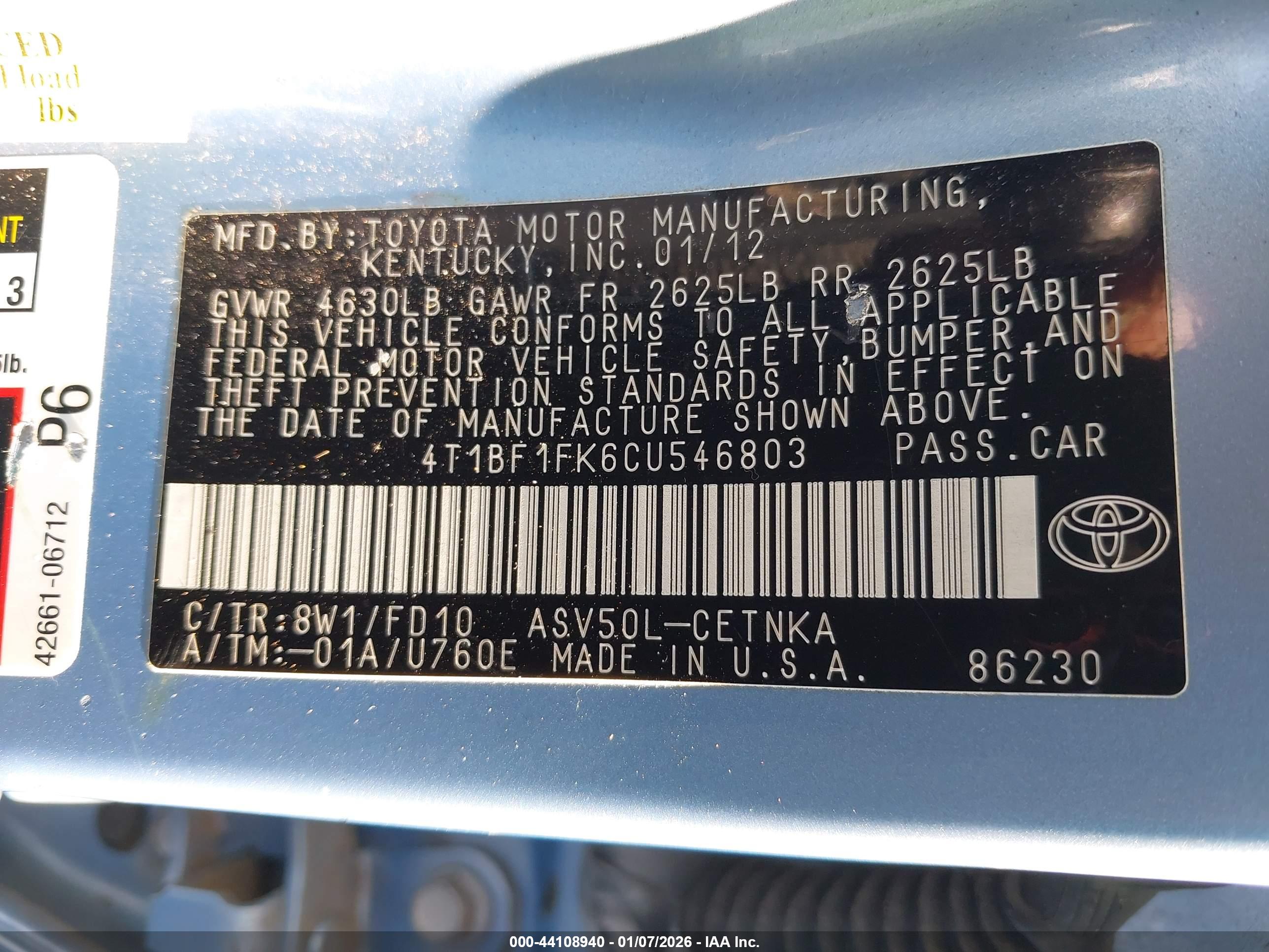 TOYOTA CAMRY image 9