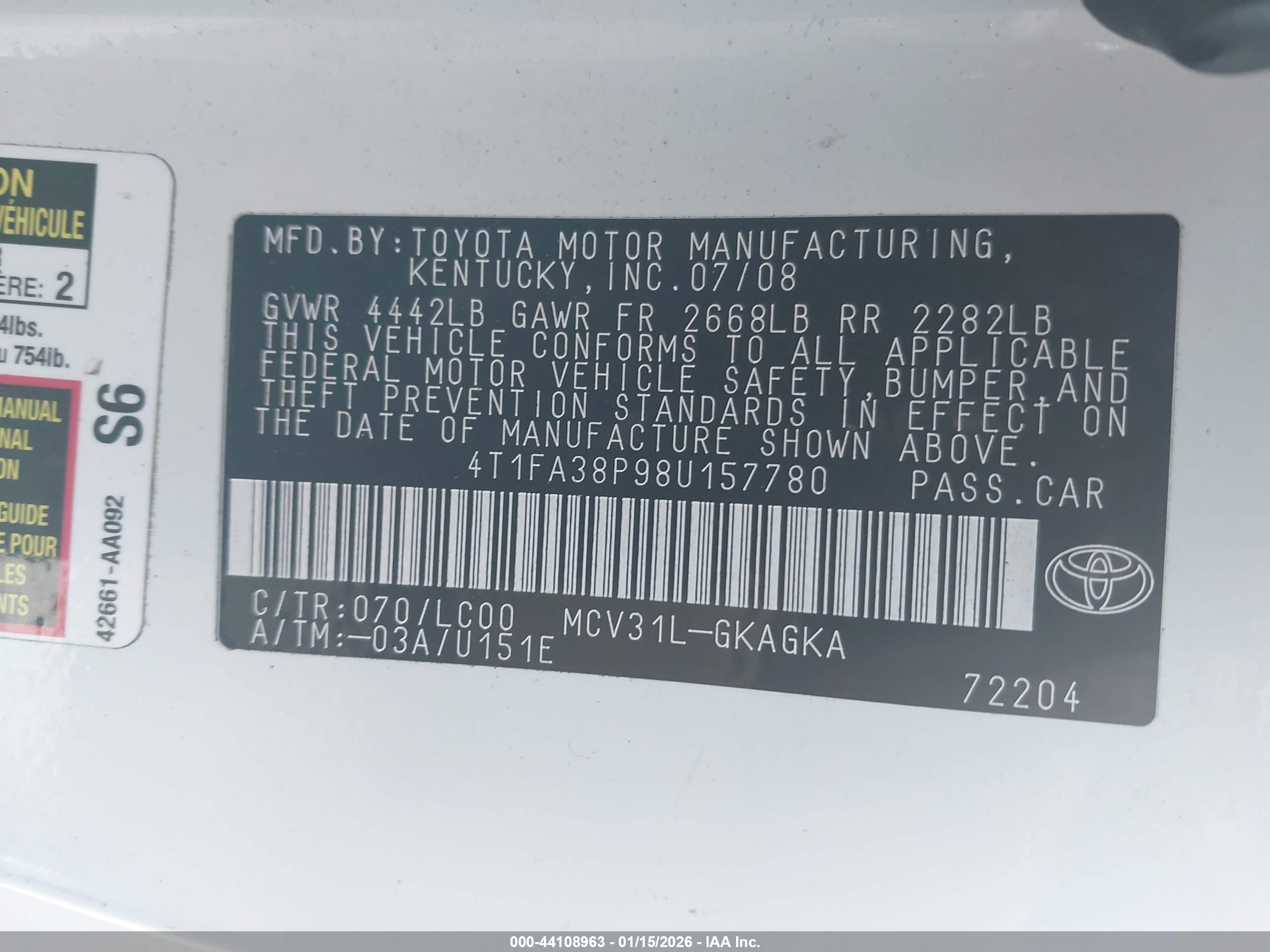 TOYOTA CAMRY image 9