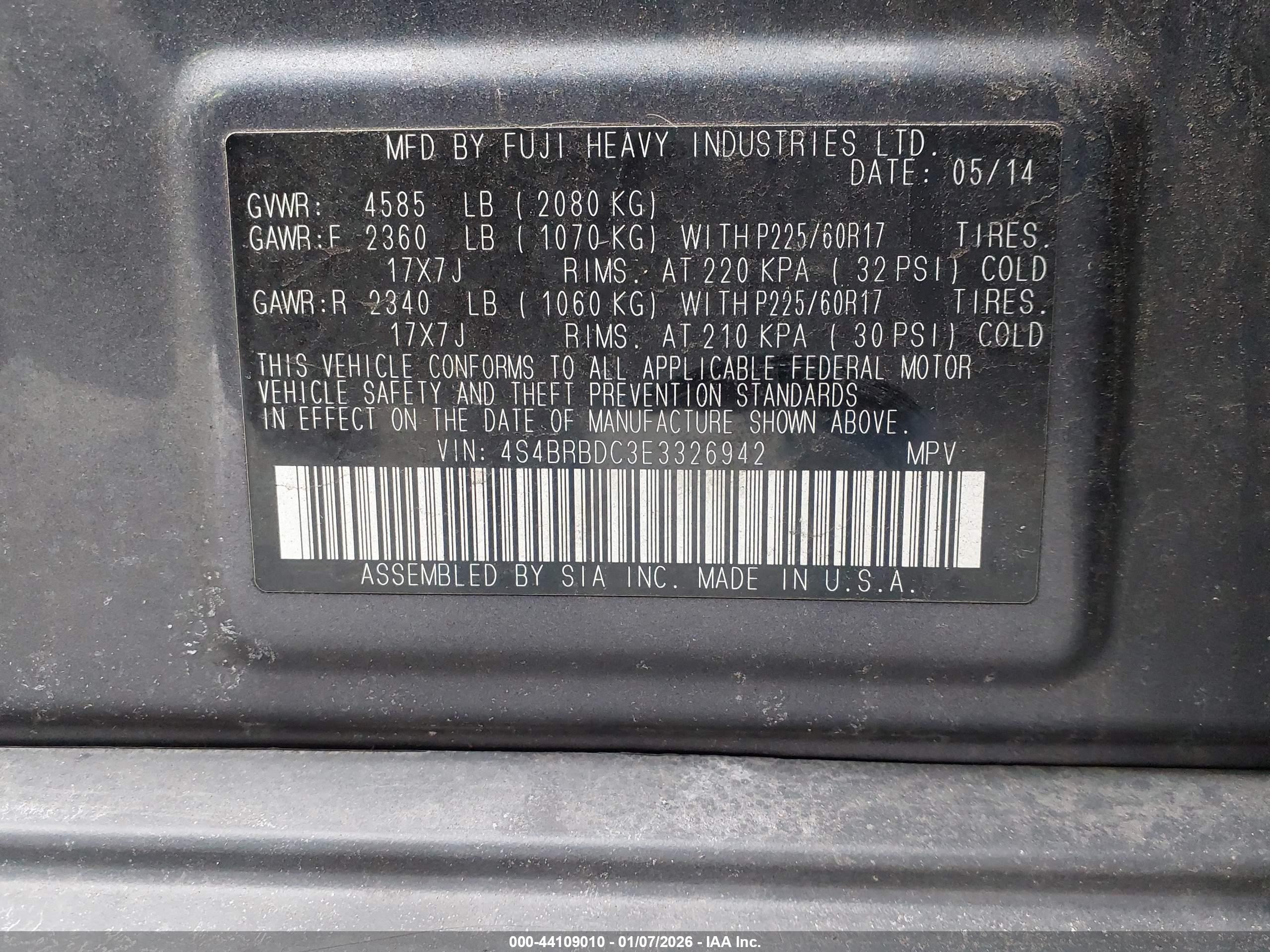 SUBARU OUTBACK image 9