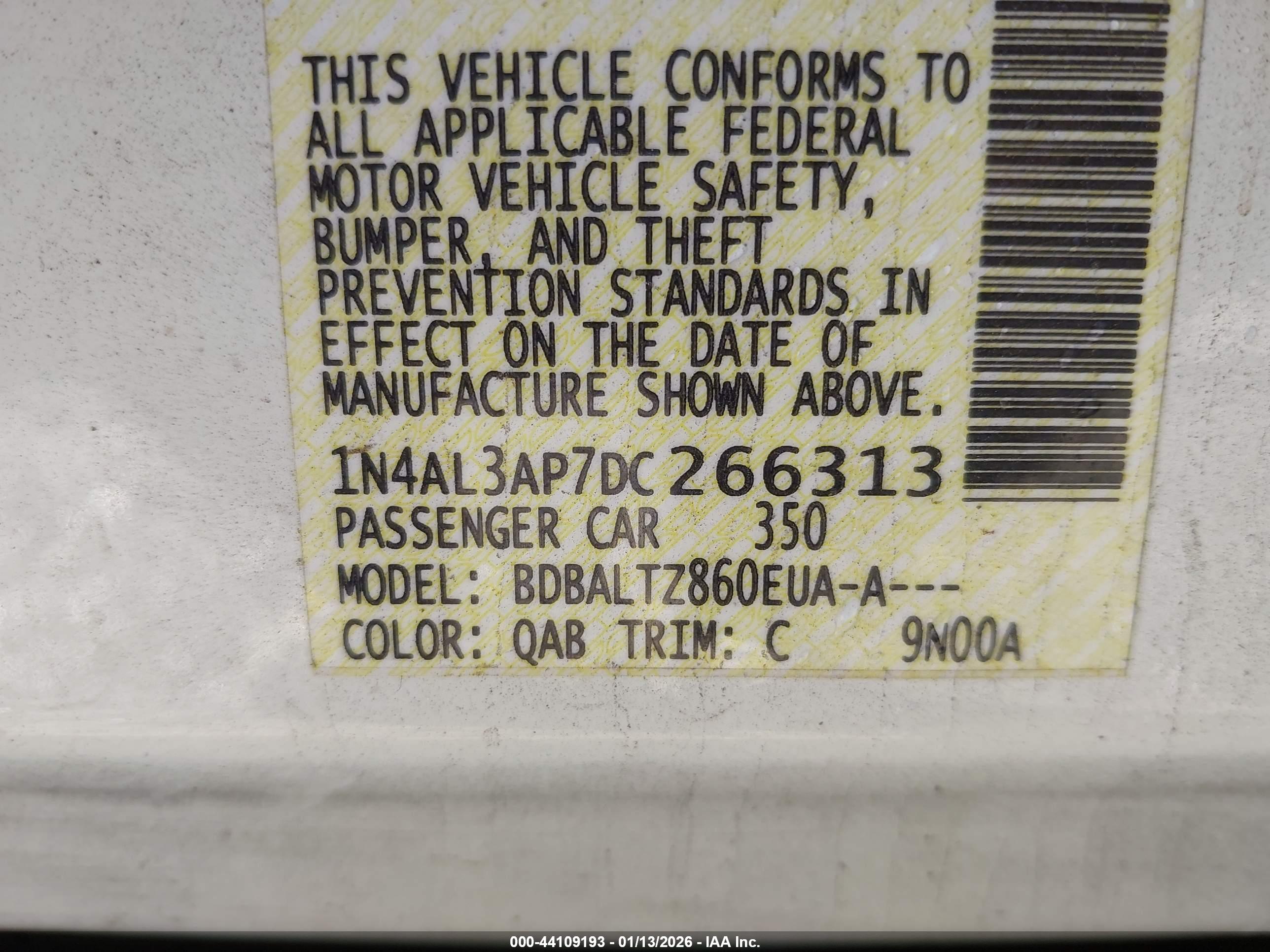NISSAN ALTIMA image 9