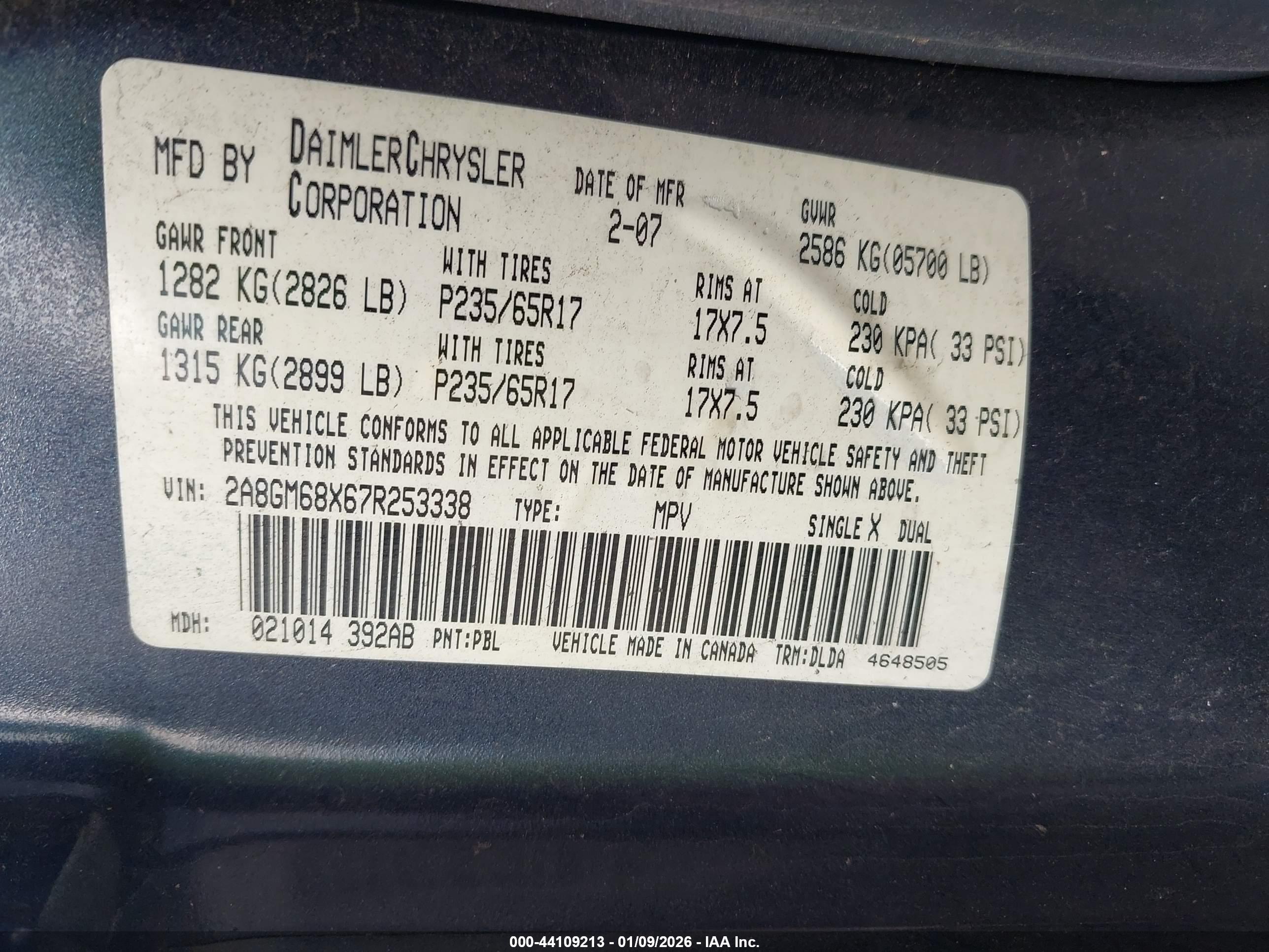 CHRYSLER PACIFICA image 9
