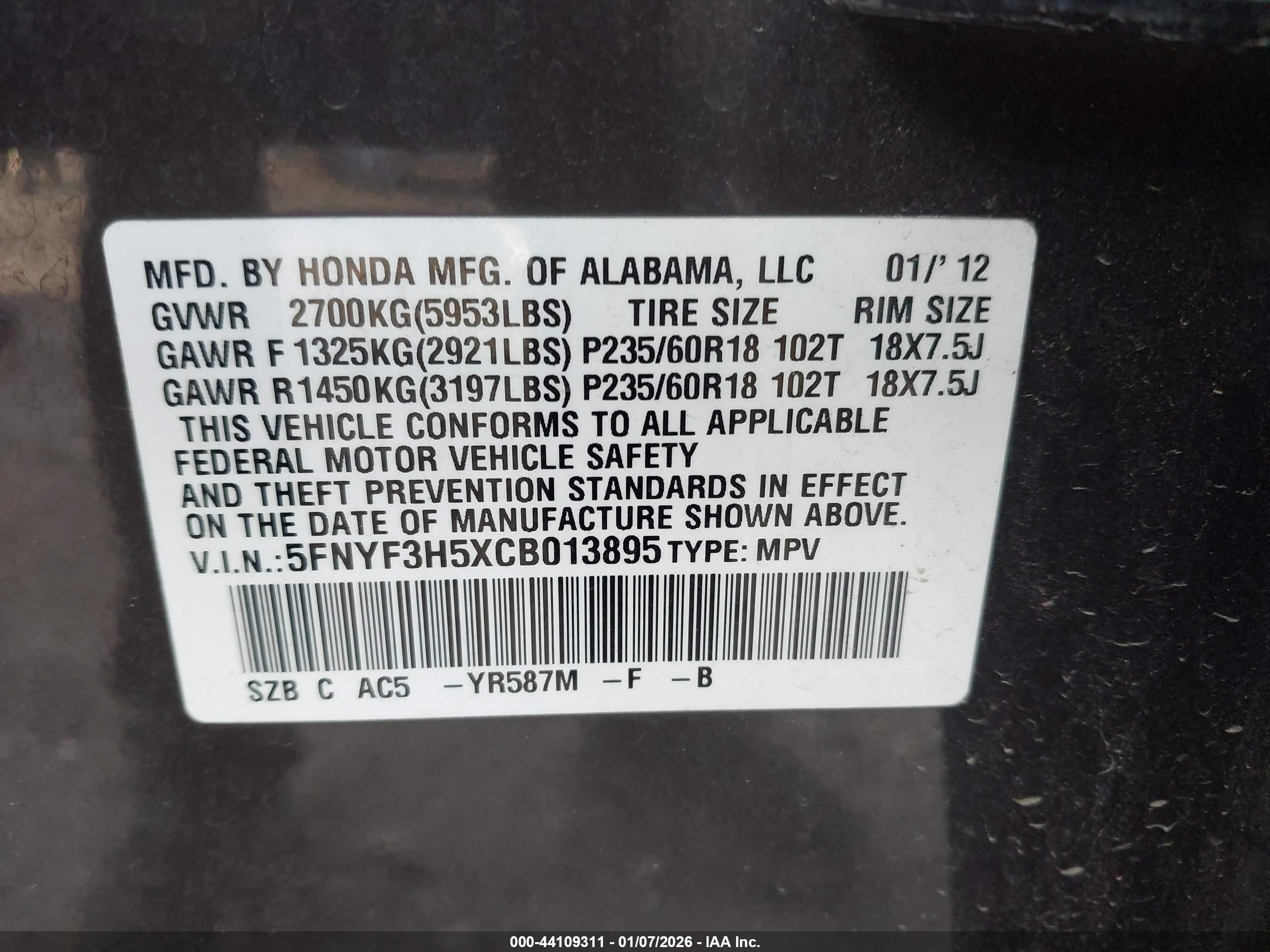 HONDA PILOT image 9