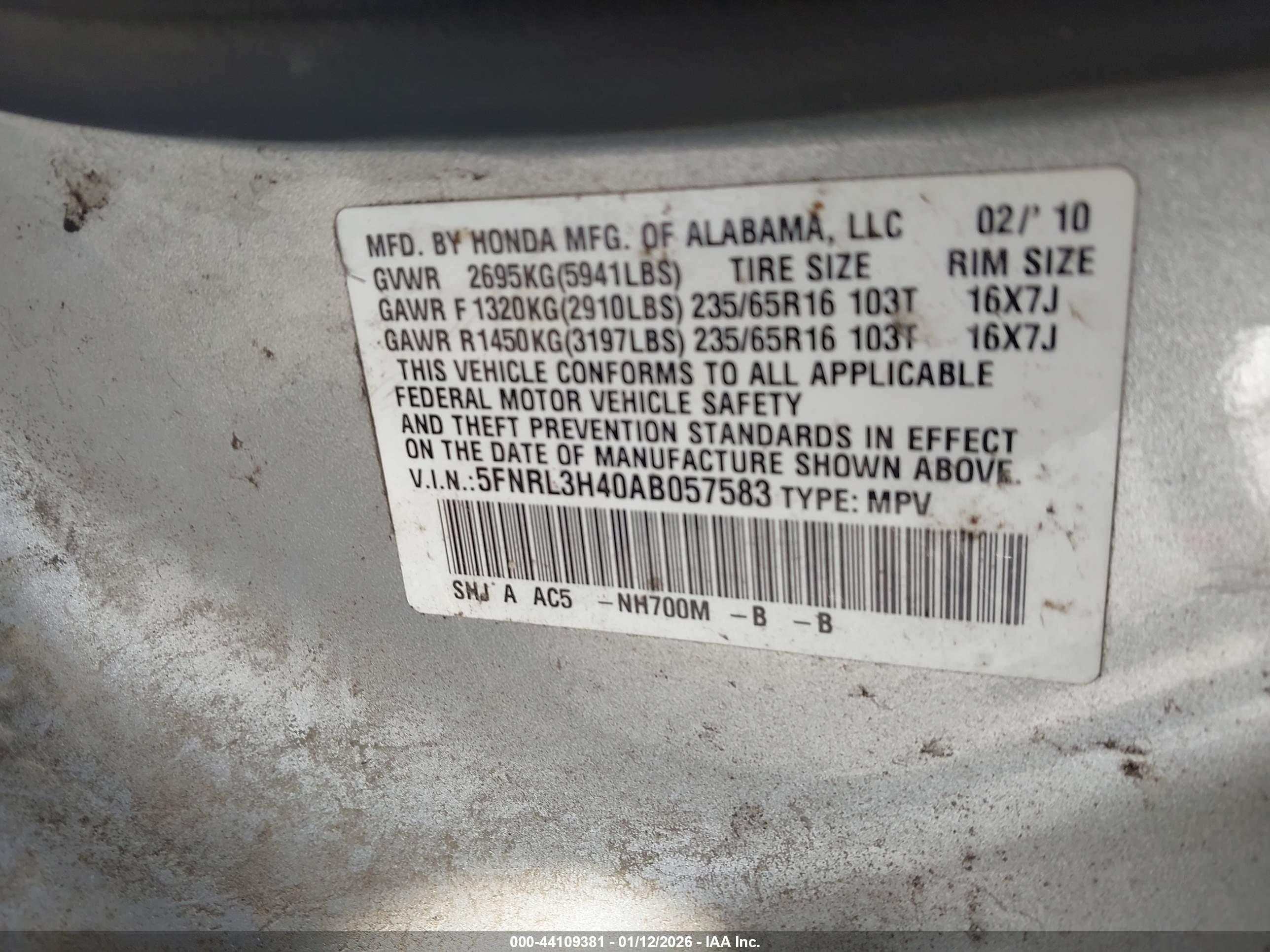HONDA ODYSSEY image 9