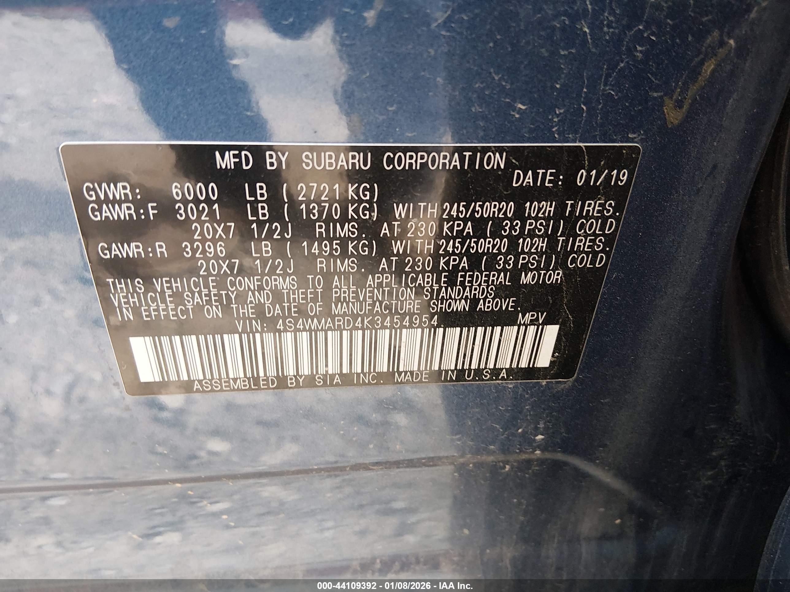 SUBARU ASCENT image 9