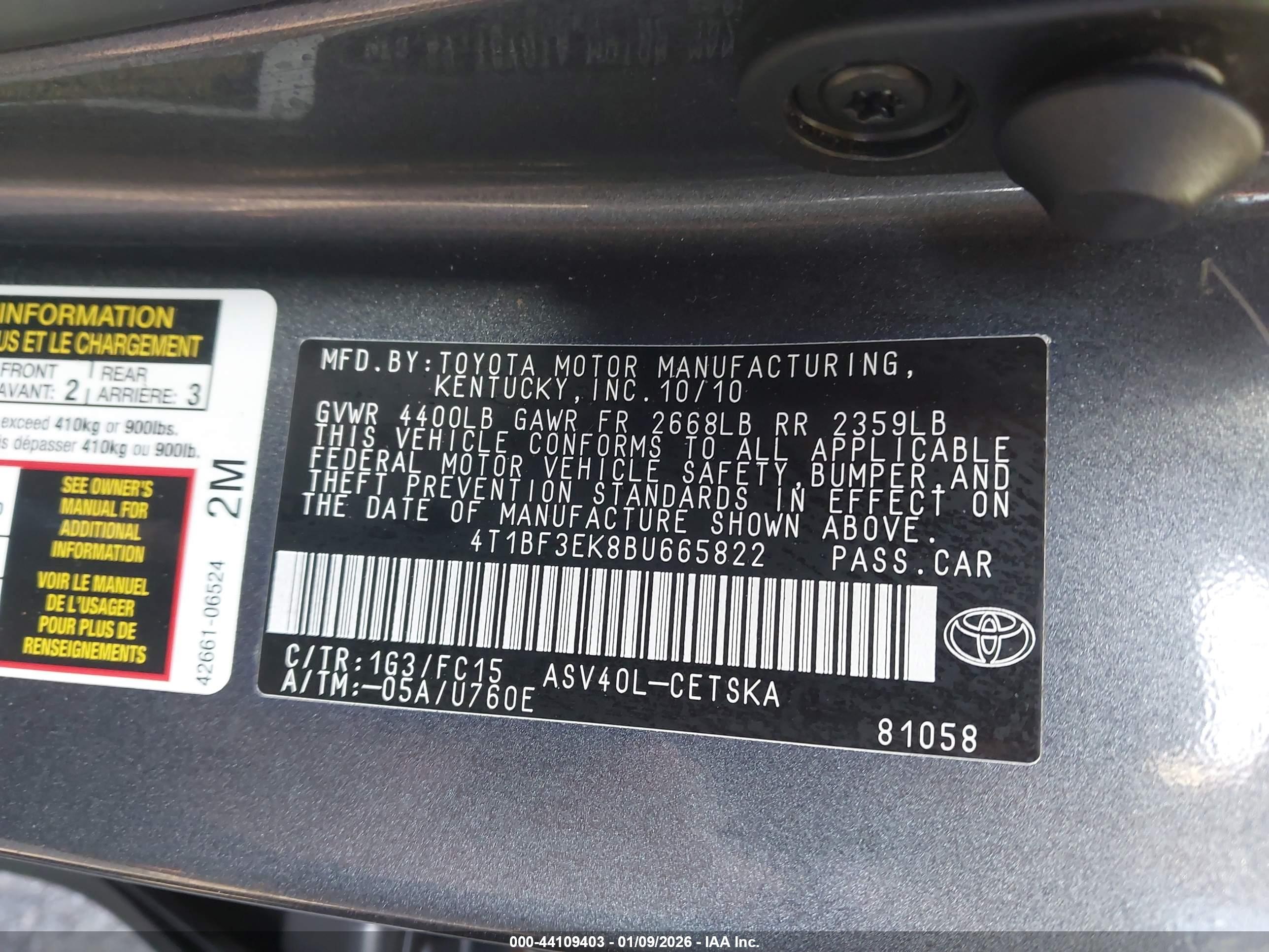 TOYOTA CAMRY image 9