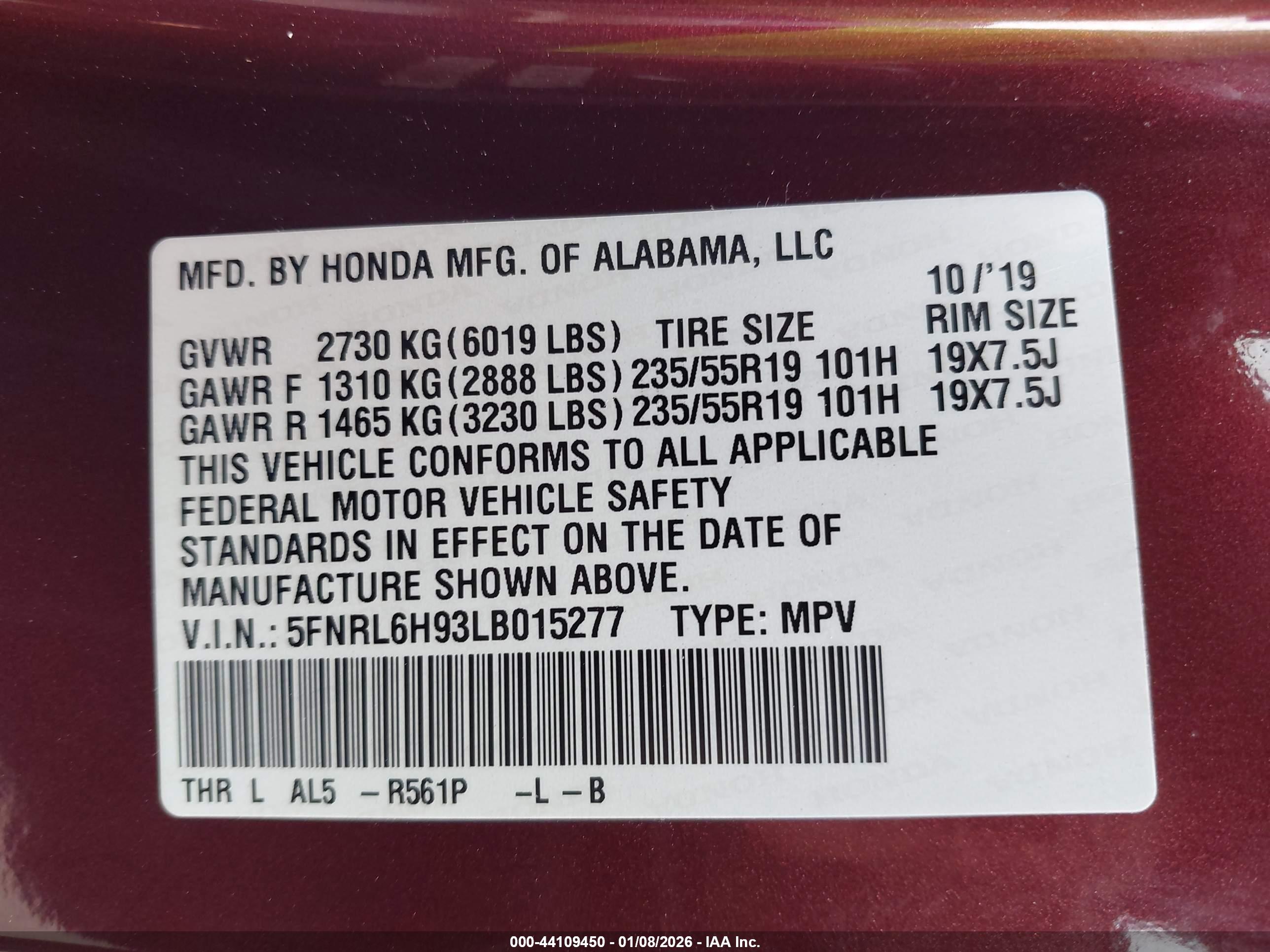HONDA ODYSSEY image 9