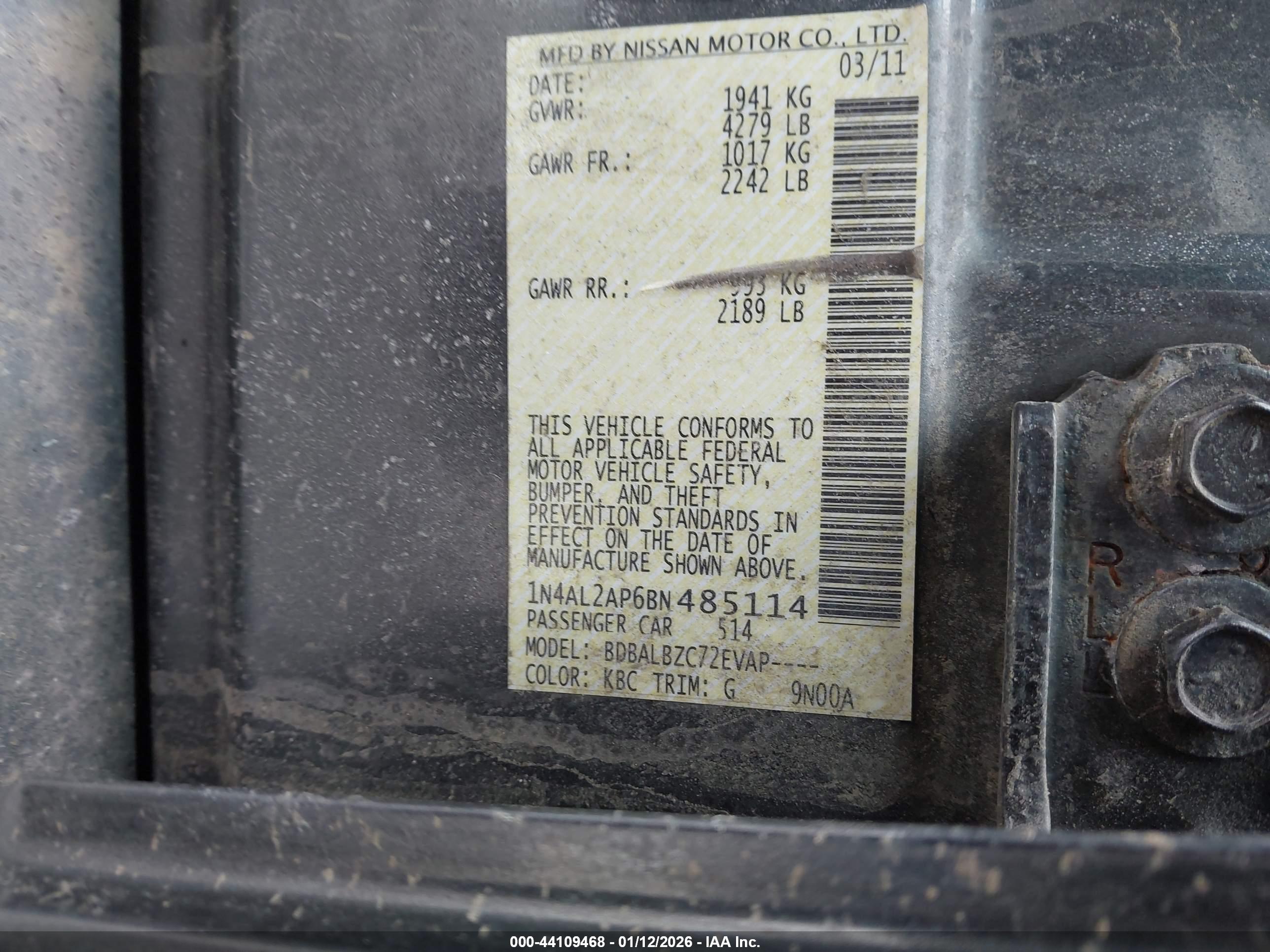 NISSAN ALTIMA image 9