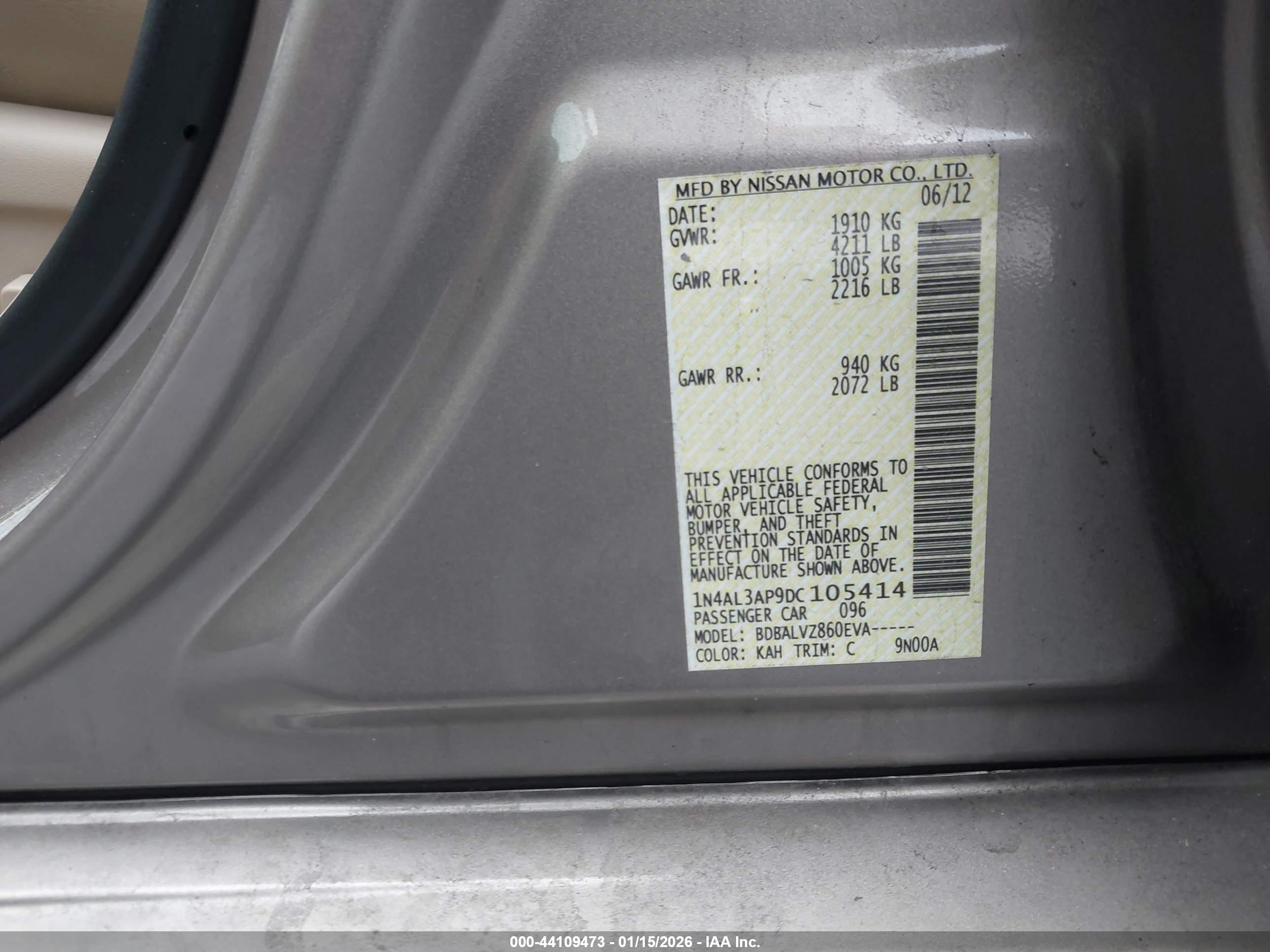 NISSAN ALTIMA image 9