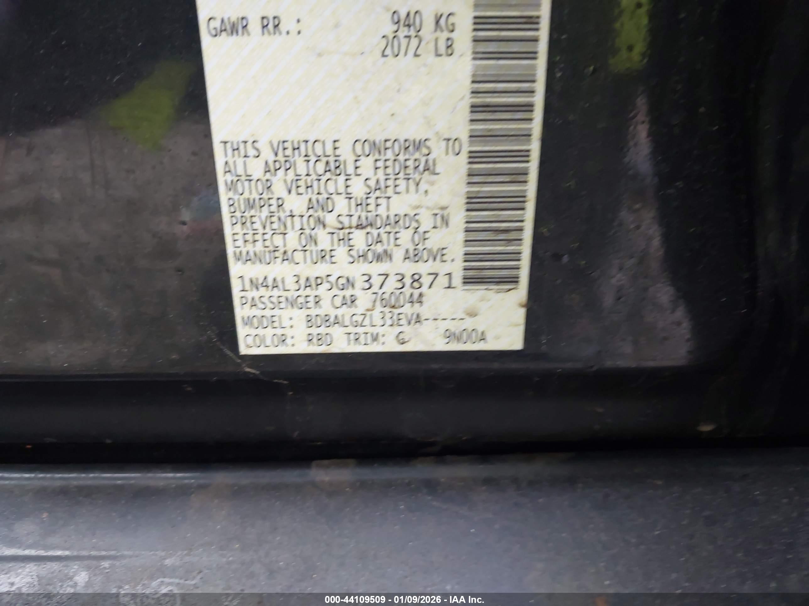 NISSAN ALTIMA image 9
