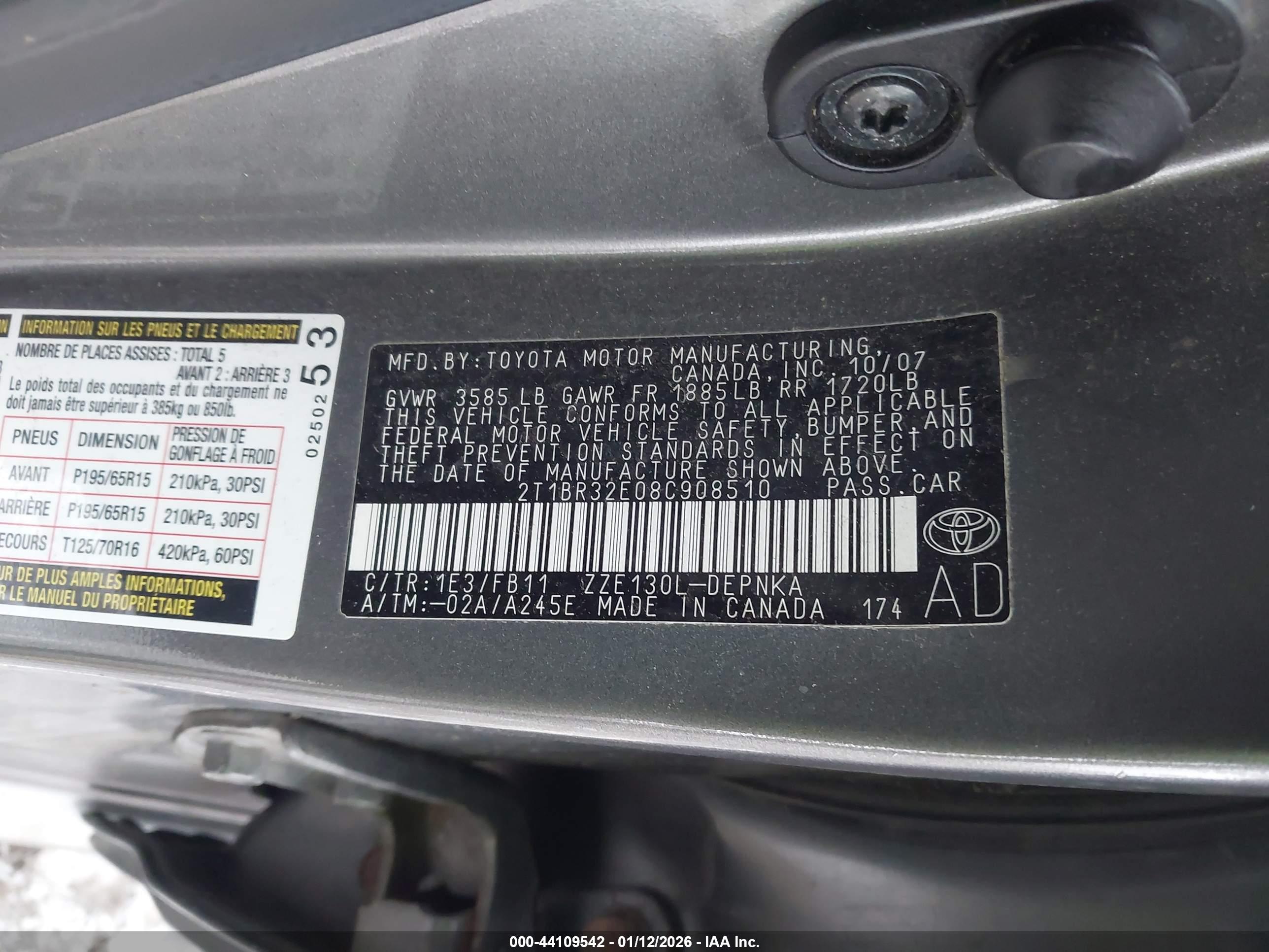 TOYOTA COROLLA image 9