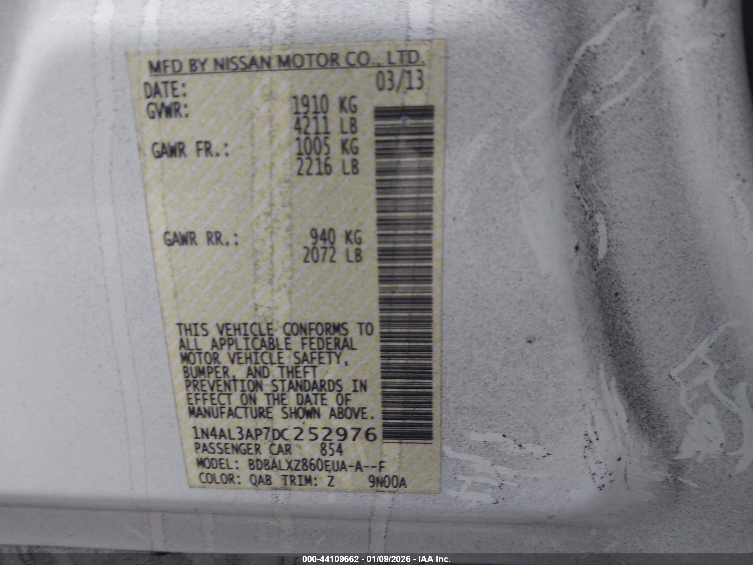 NISSAN ALTIMA image 9