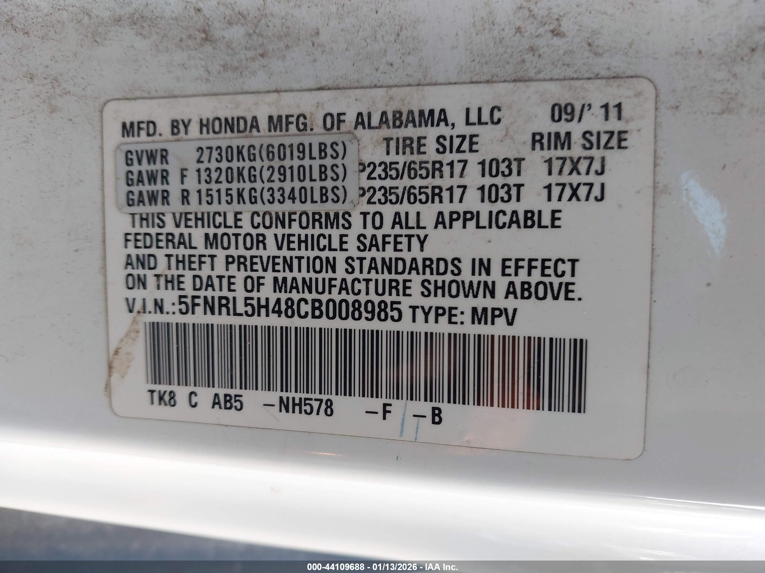 HONDA ODYSSEY image 9