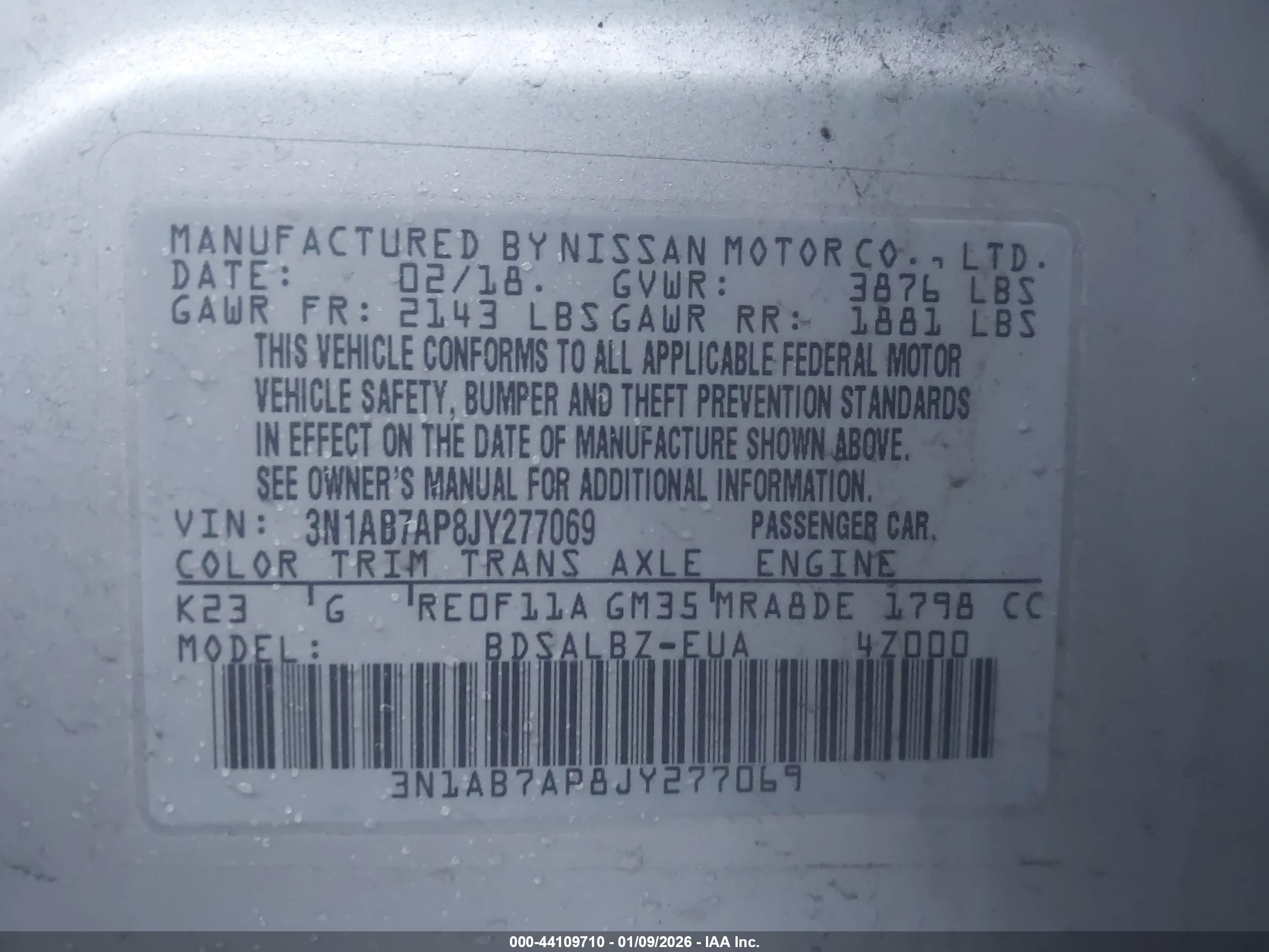 NISSAN SENTRA image 9