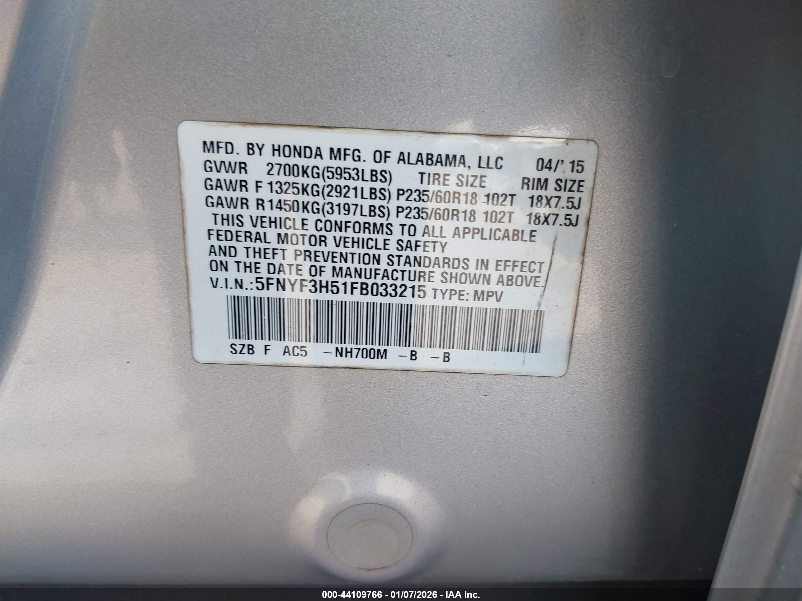 HONDA PILOT image 9