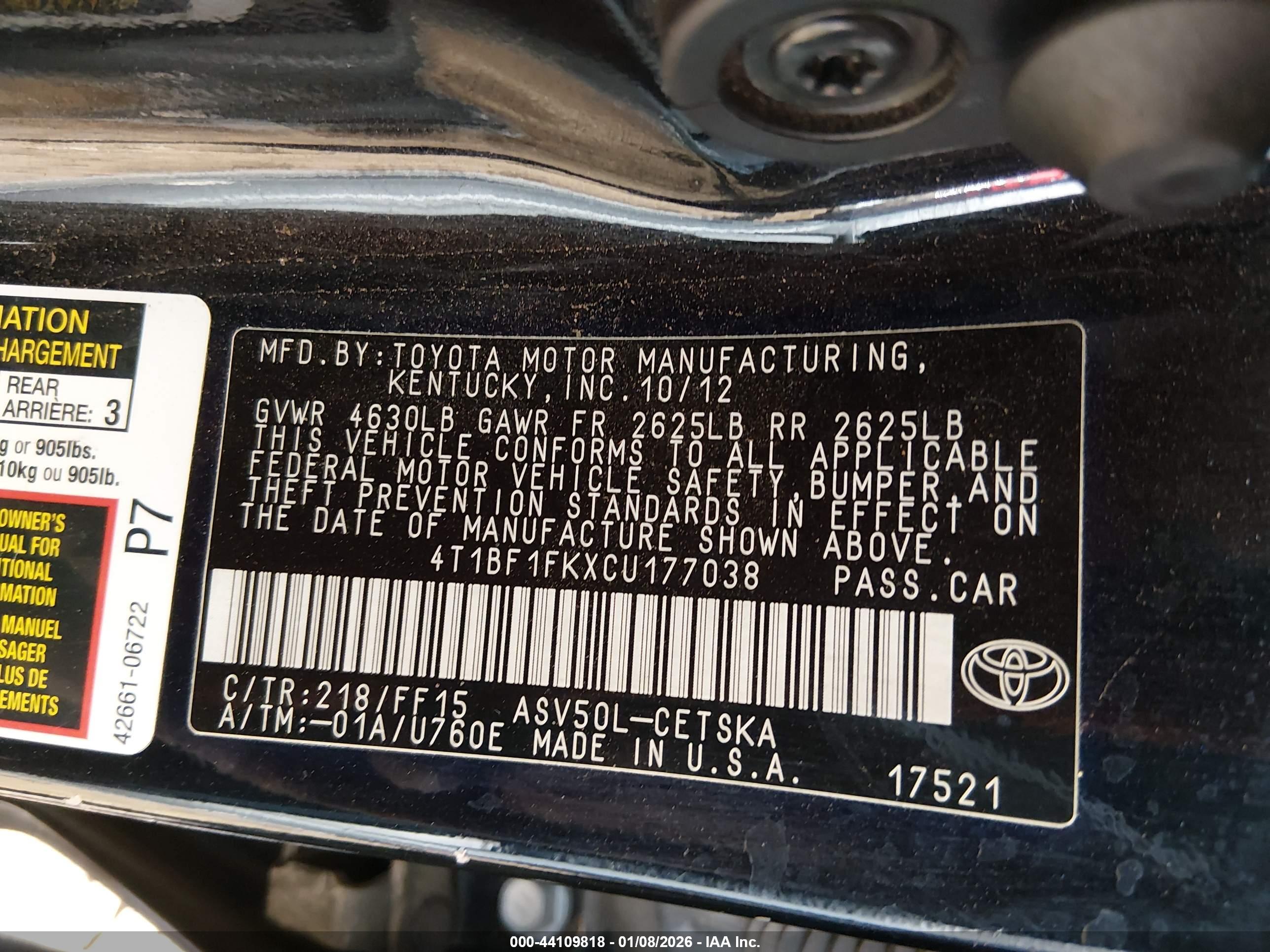 TOYOTA CAMRY image 9