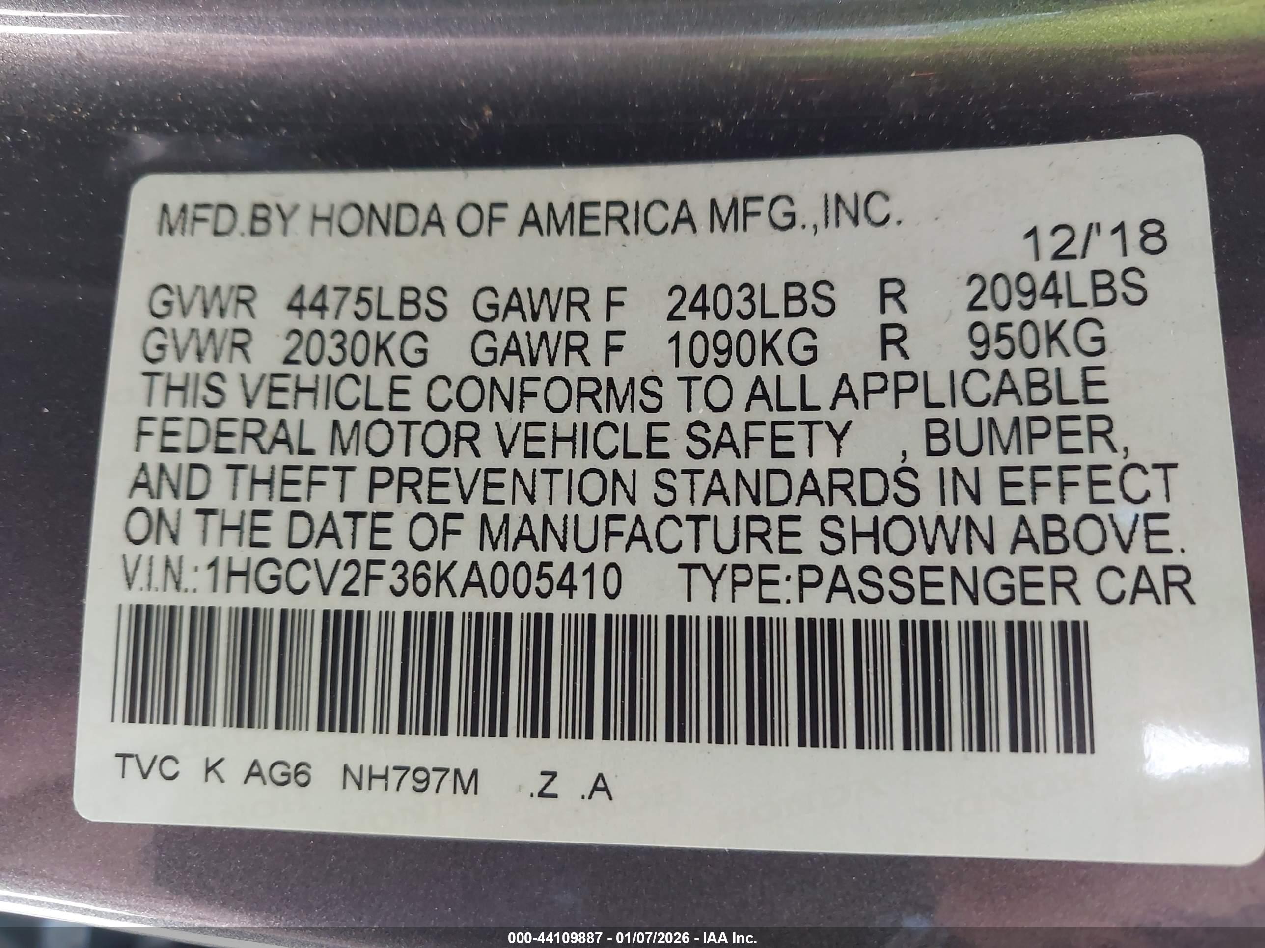 HONDA ACCORD image 9