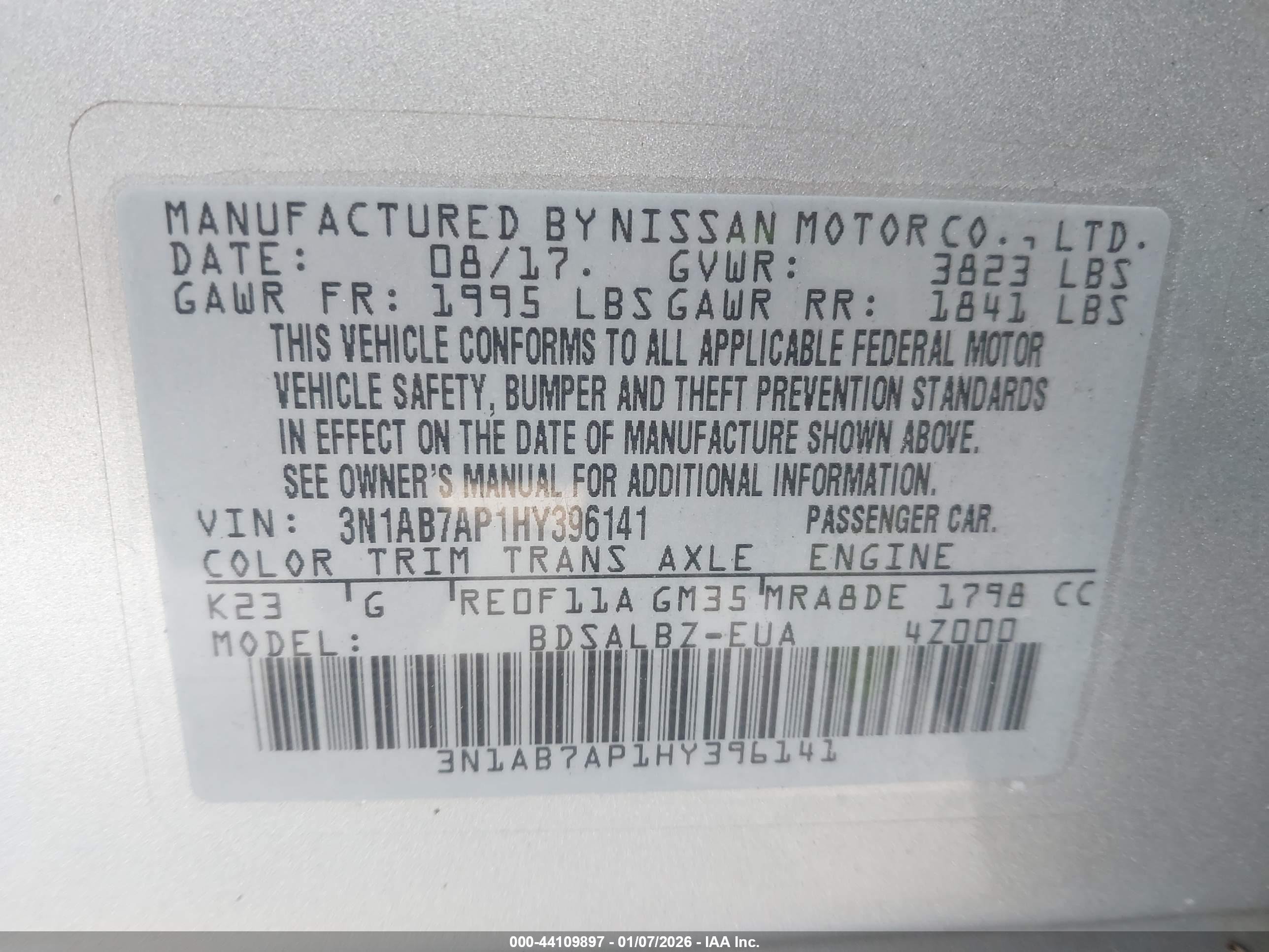 NISSAN SENTRA image 9