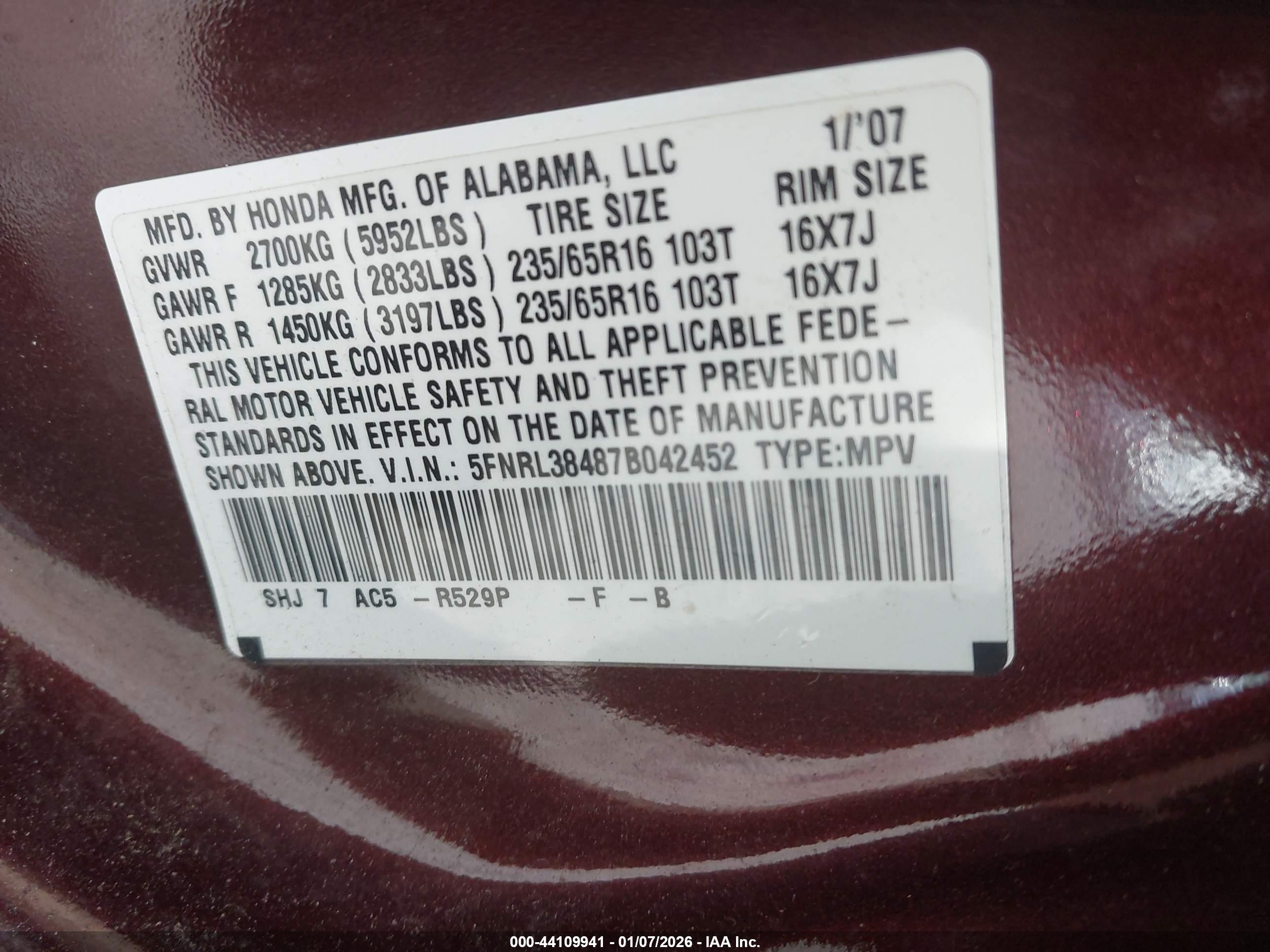 HONDA ODYSSEY image 9