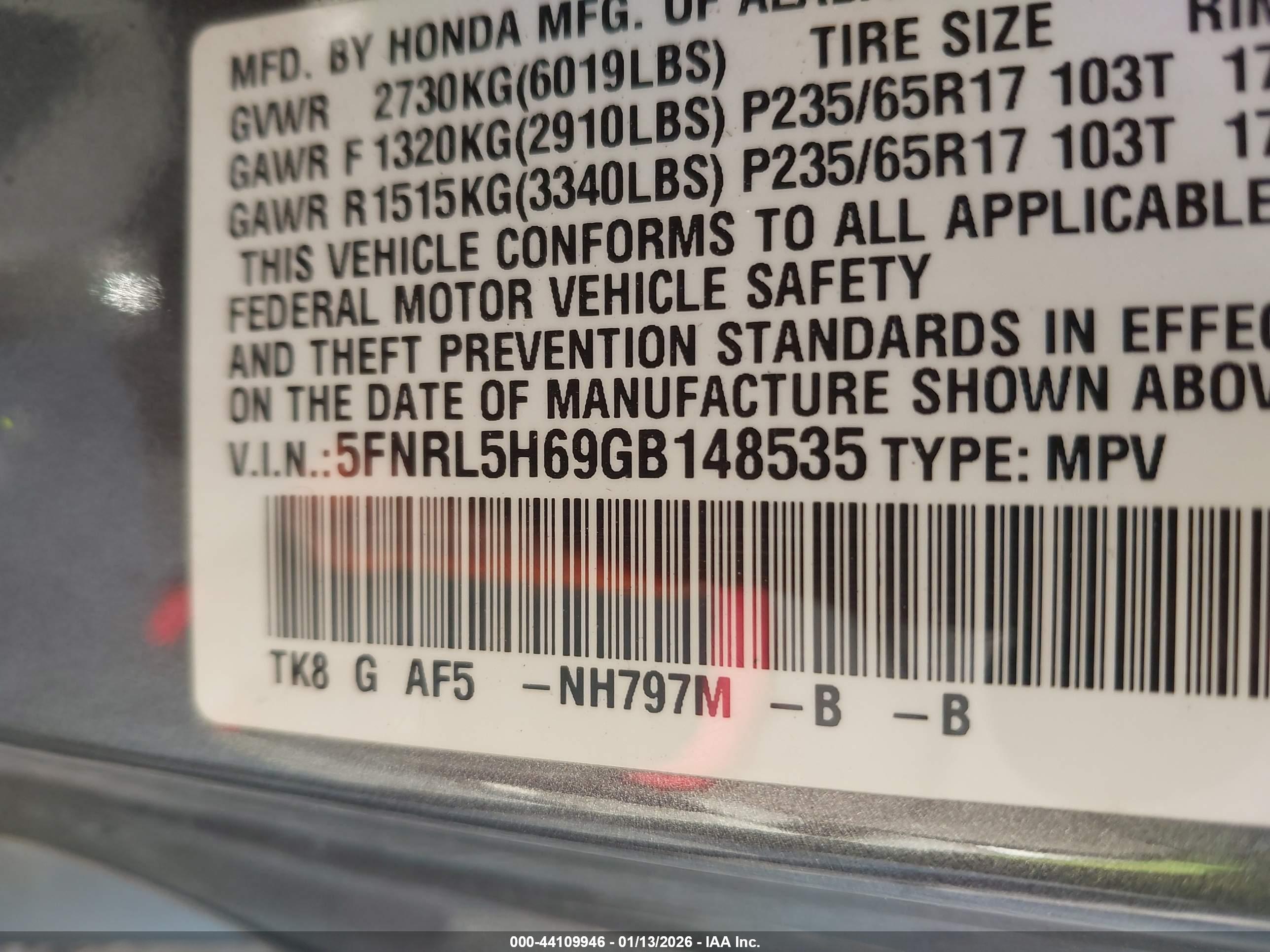 HONDA ODYSSEY image 9