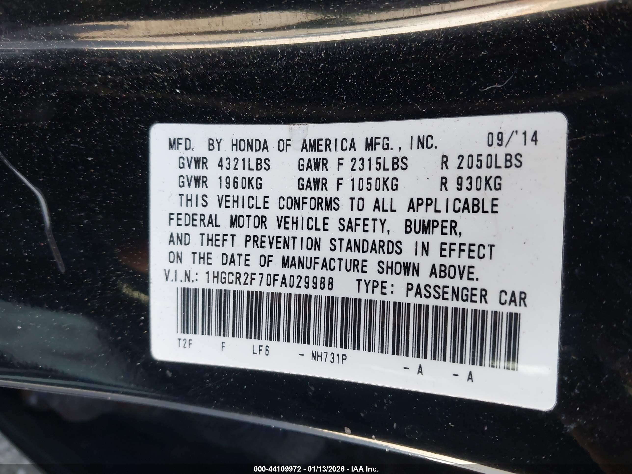 HONDA ACCORD image 9