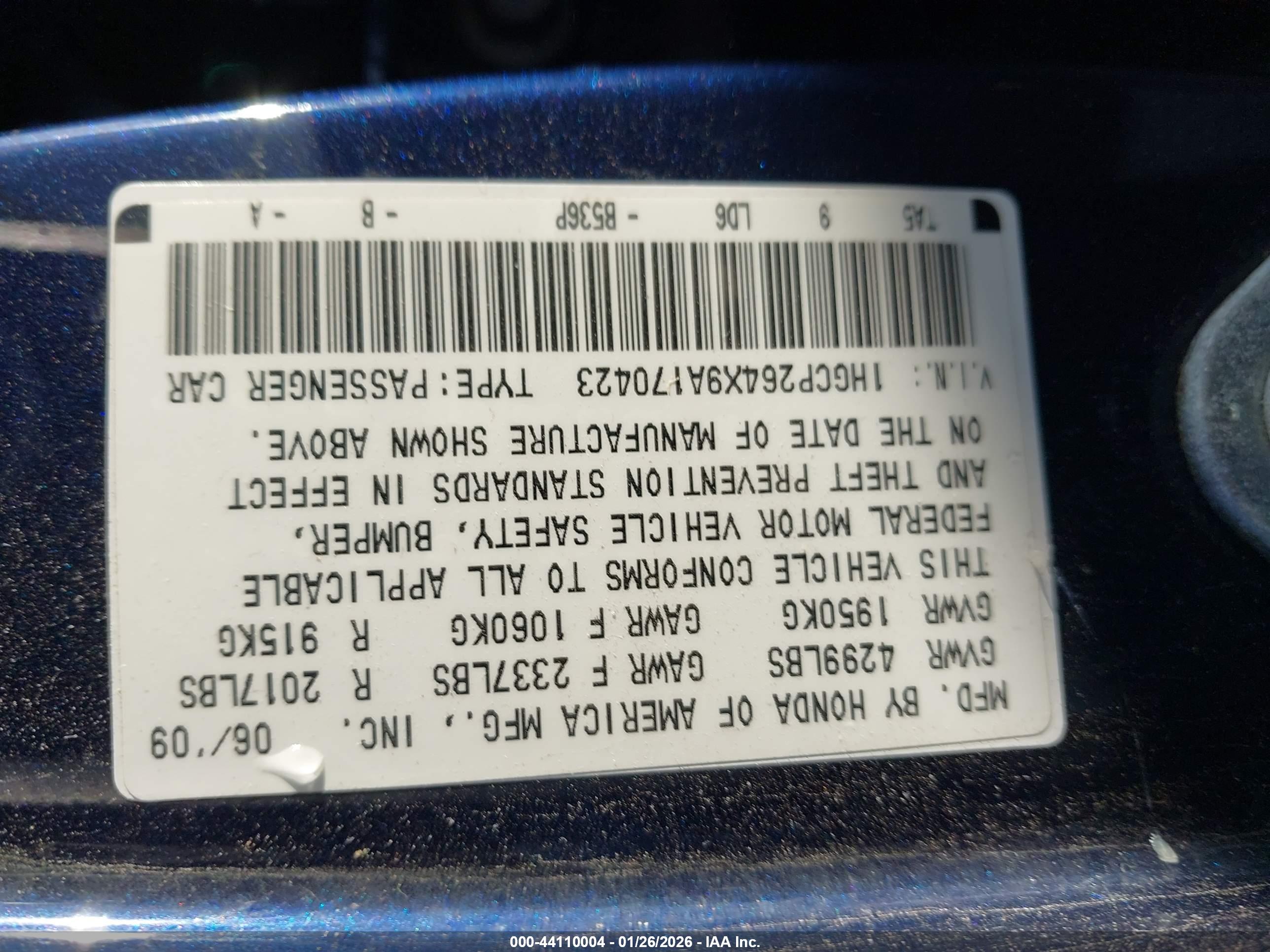 HONDA ACCORD image 9
