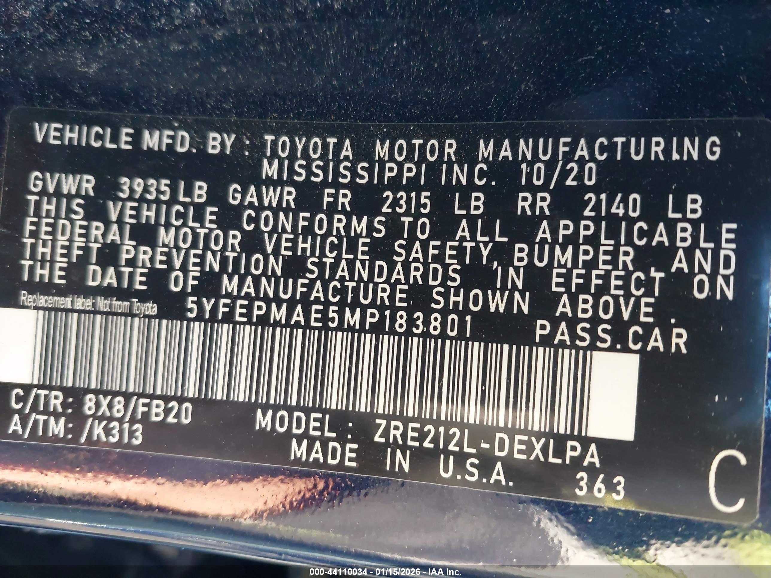 TOYOTA COROLLA image 9
