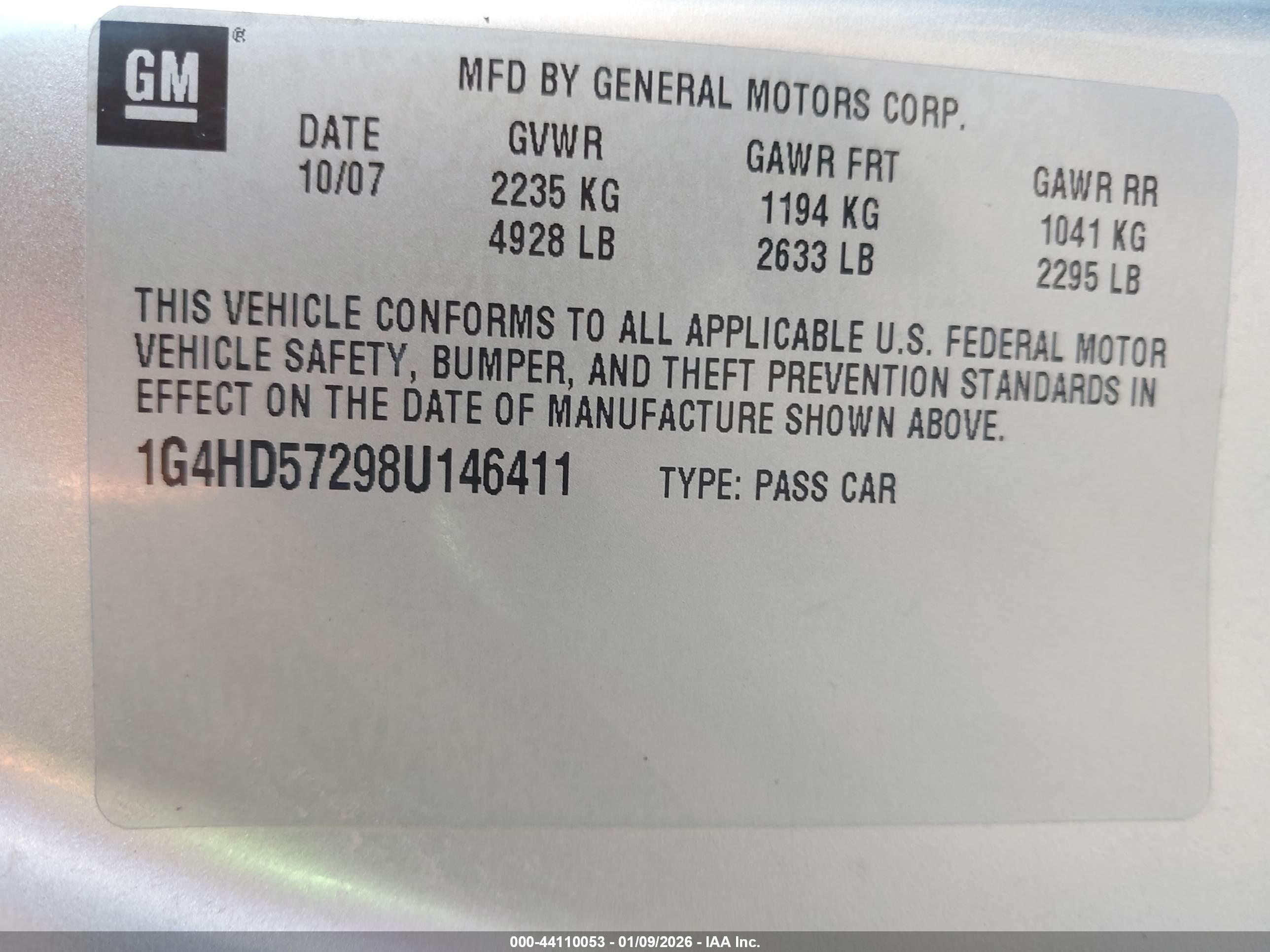 BUICK LUCERNE image 9