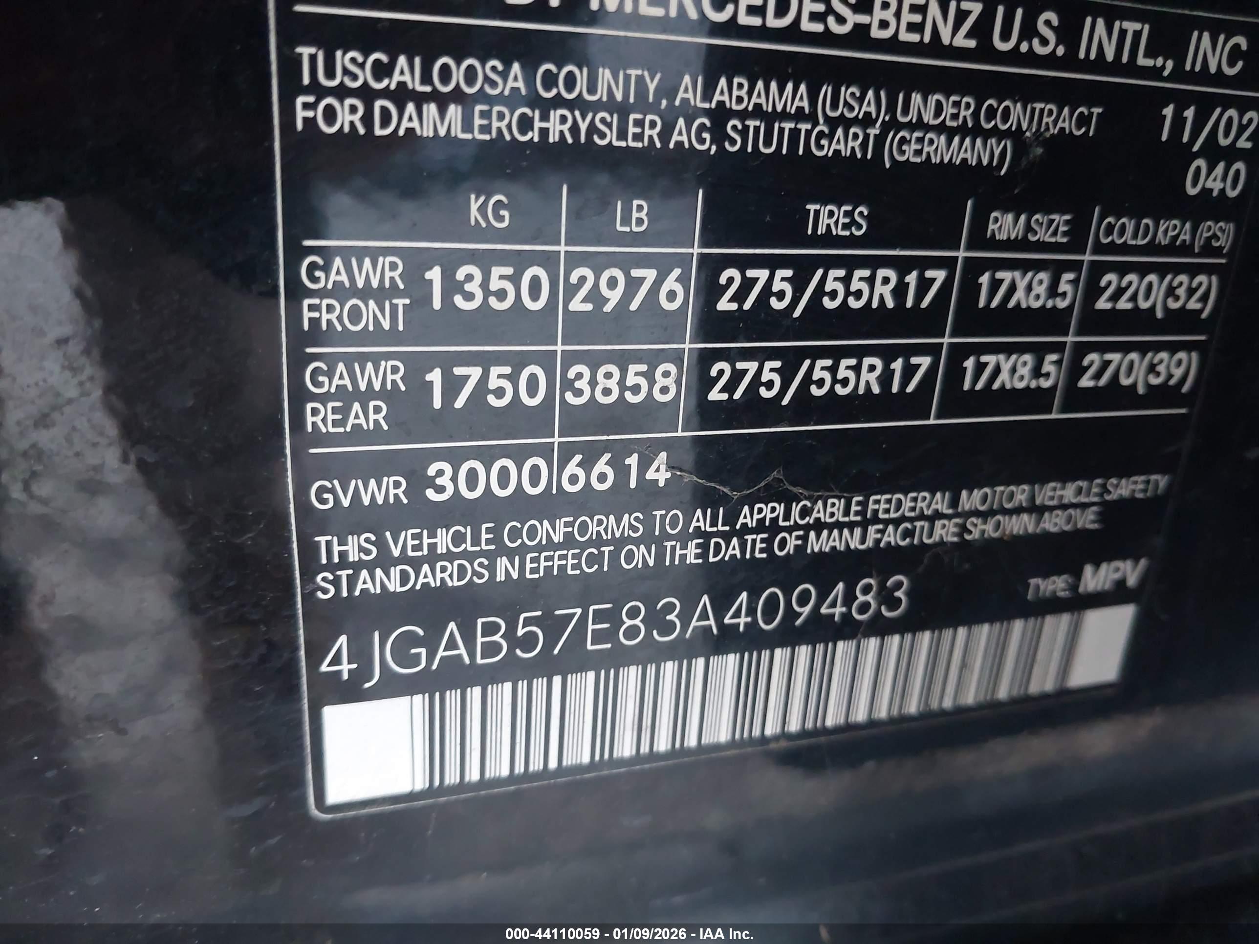 MERCEDES-BENZ ML image 9