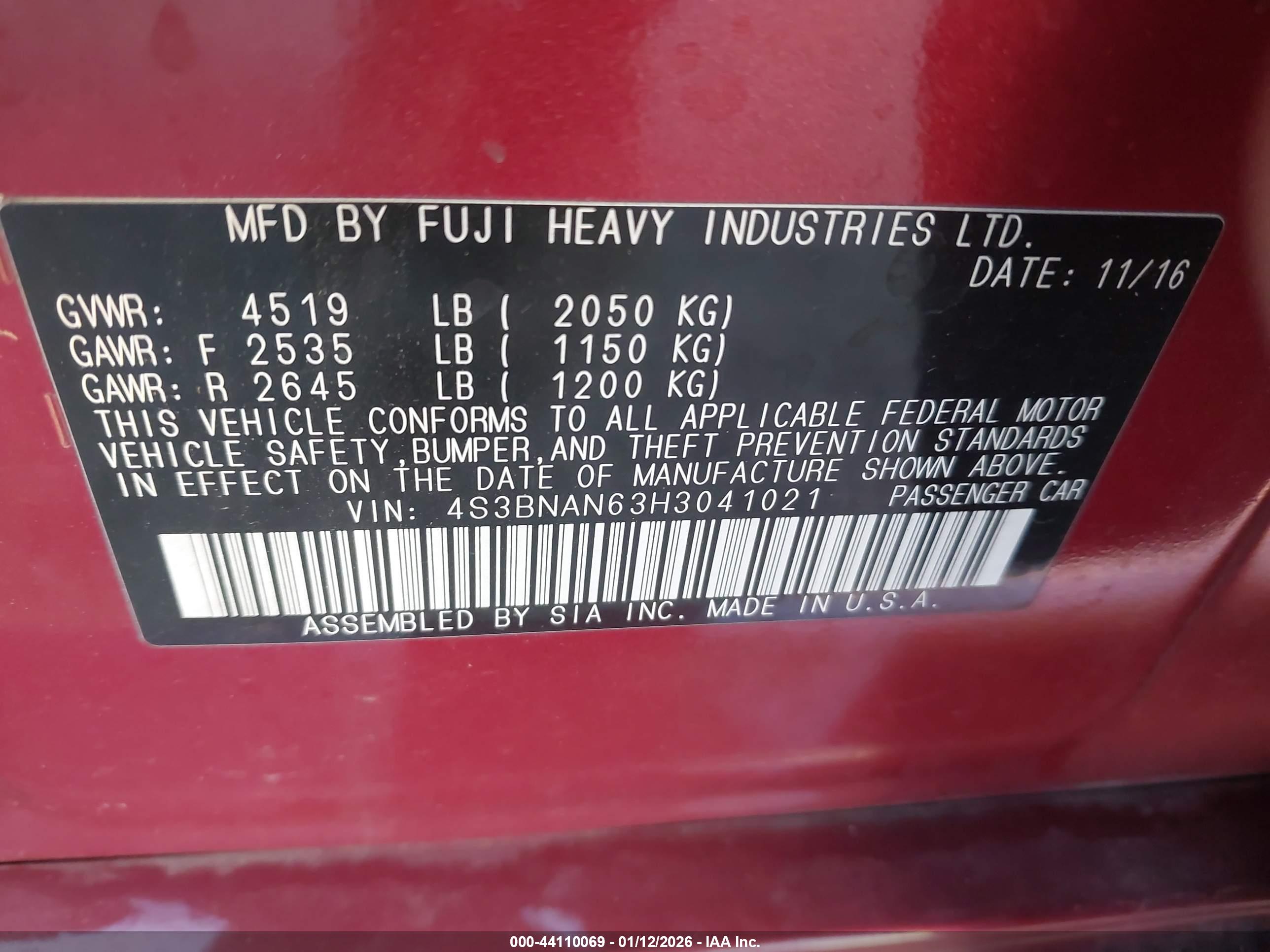 SUBARU LEGACY image 9